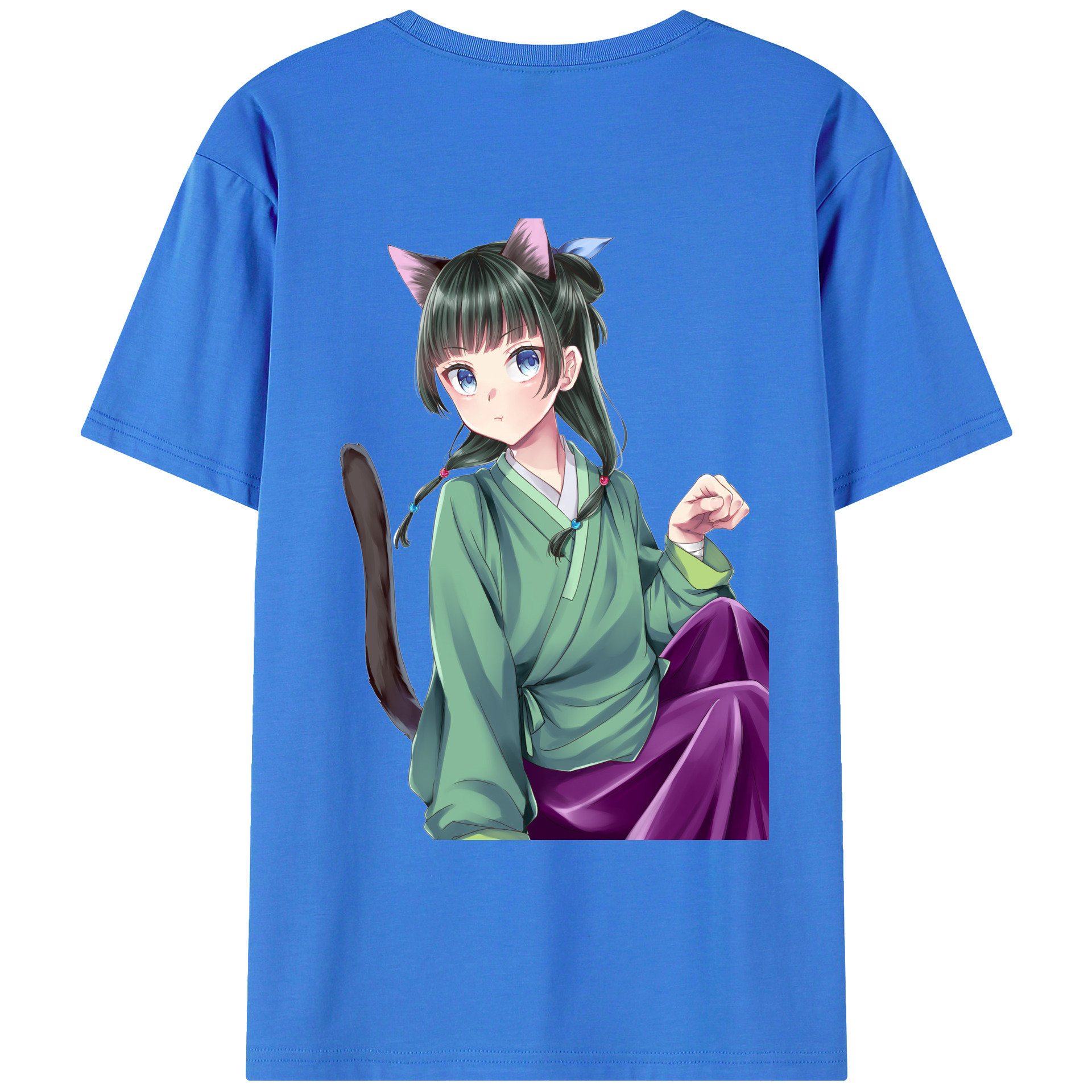 （画像用） 薬屋のひとりごと The Apothecary Diaries 綿100％ メンズ半袖Tシャツ（バックプリント） 通気性
