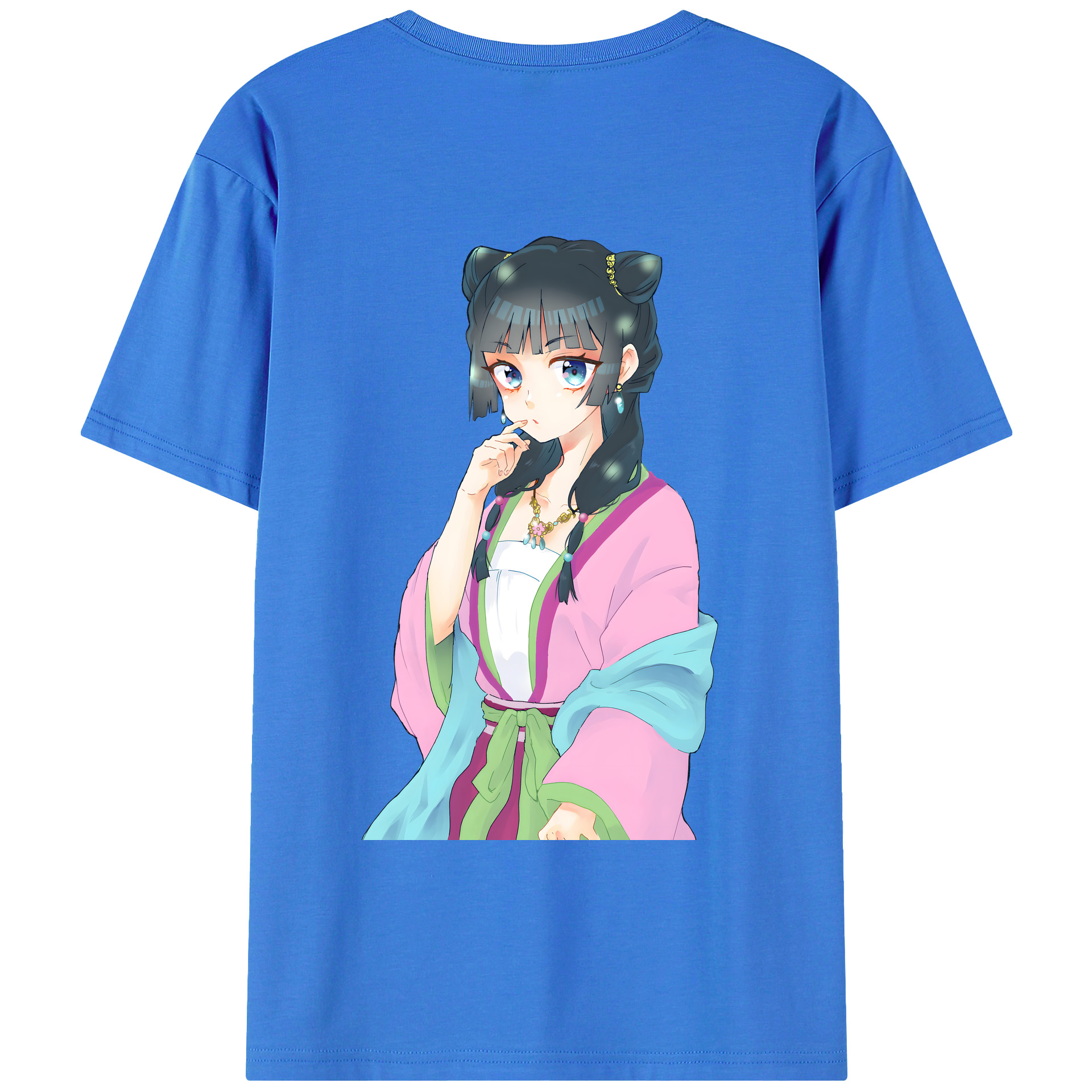 （画像用） 薬屋のひとりごと The Apothecary Diaries 綿100％ メンズ半袖Tシャツ（バックプリント） 通気性