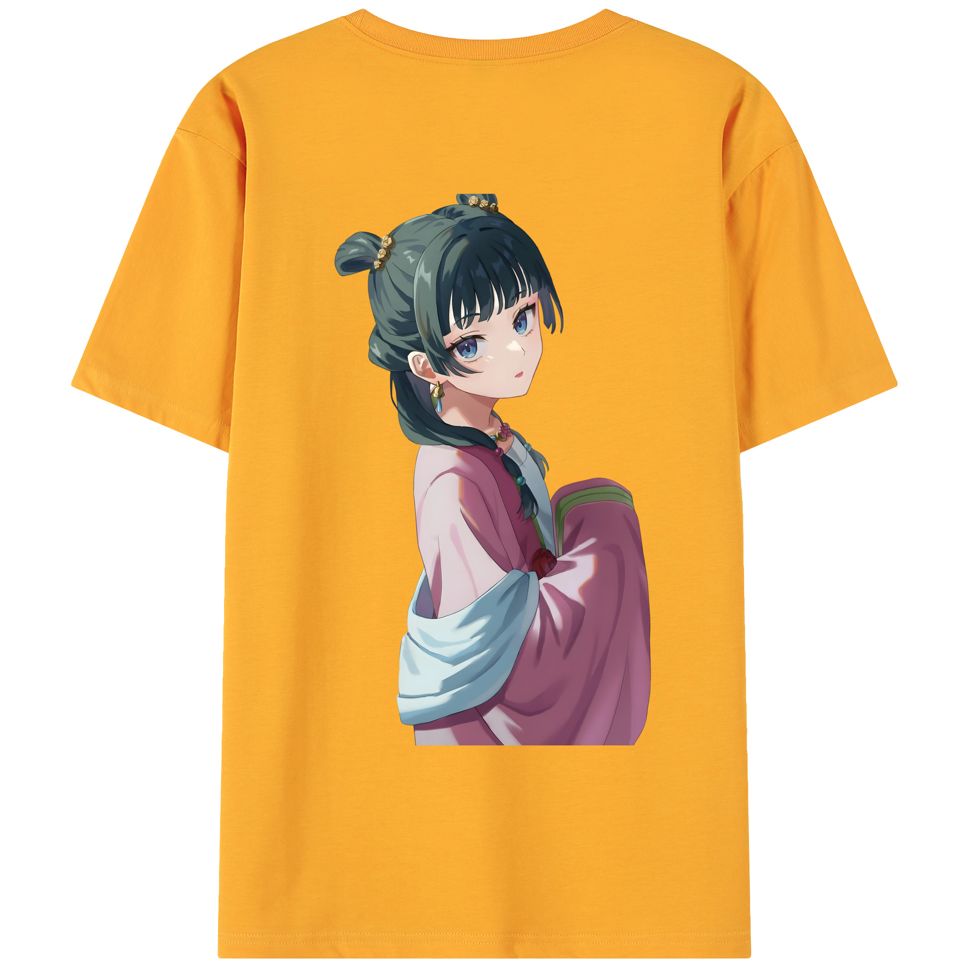 （画像用） 薬屋のひとりごと The Apothecary Diaries 綿100％ メンズ半袖Tシャツ（バックプリント） 通気性