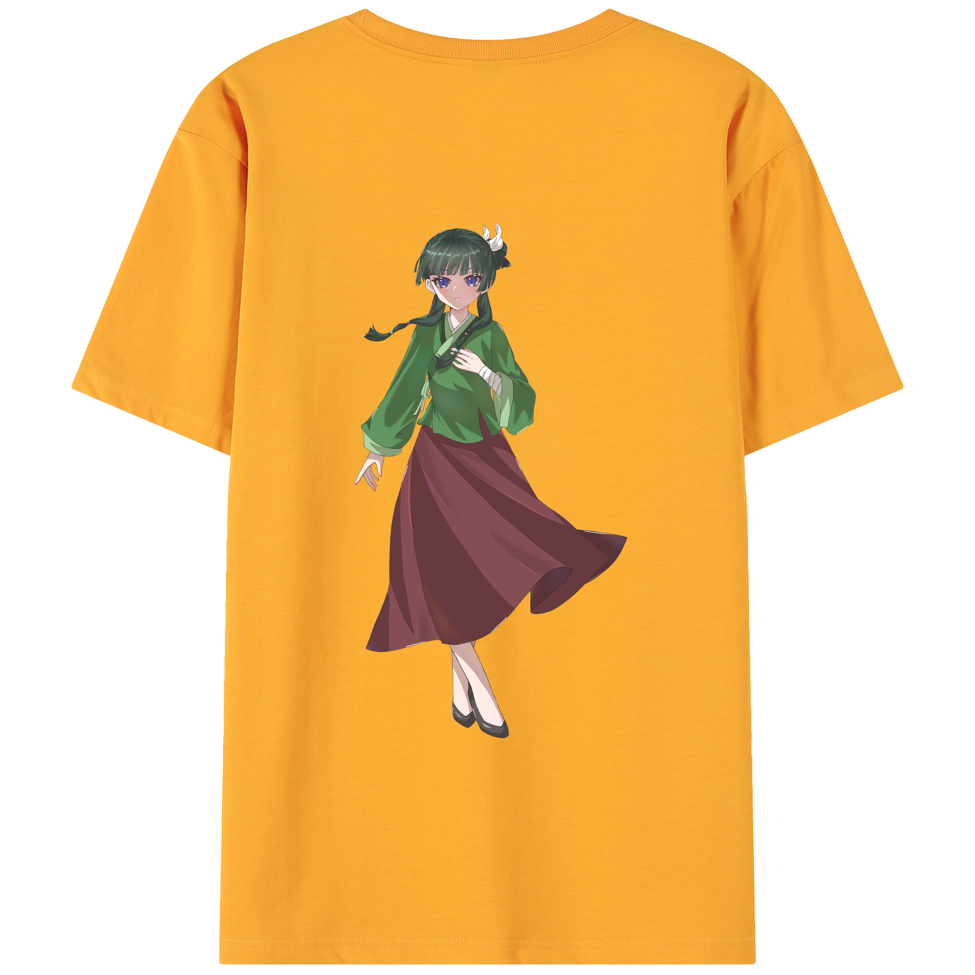 （画像用） 薬屋のひとりごと The Apothecary Diaries 綿100％ メンズ半袖Tシャツ（バックプリント） 通気性