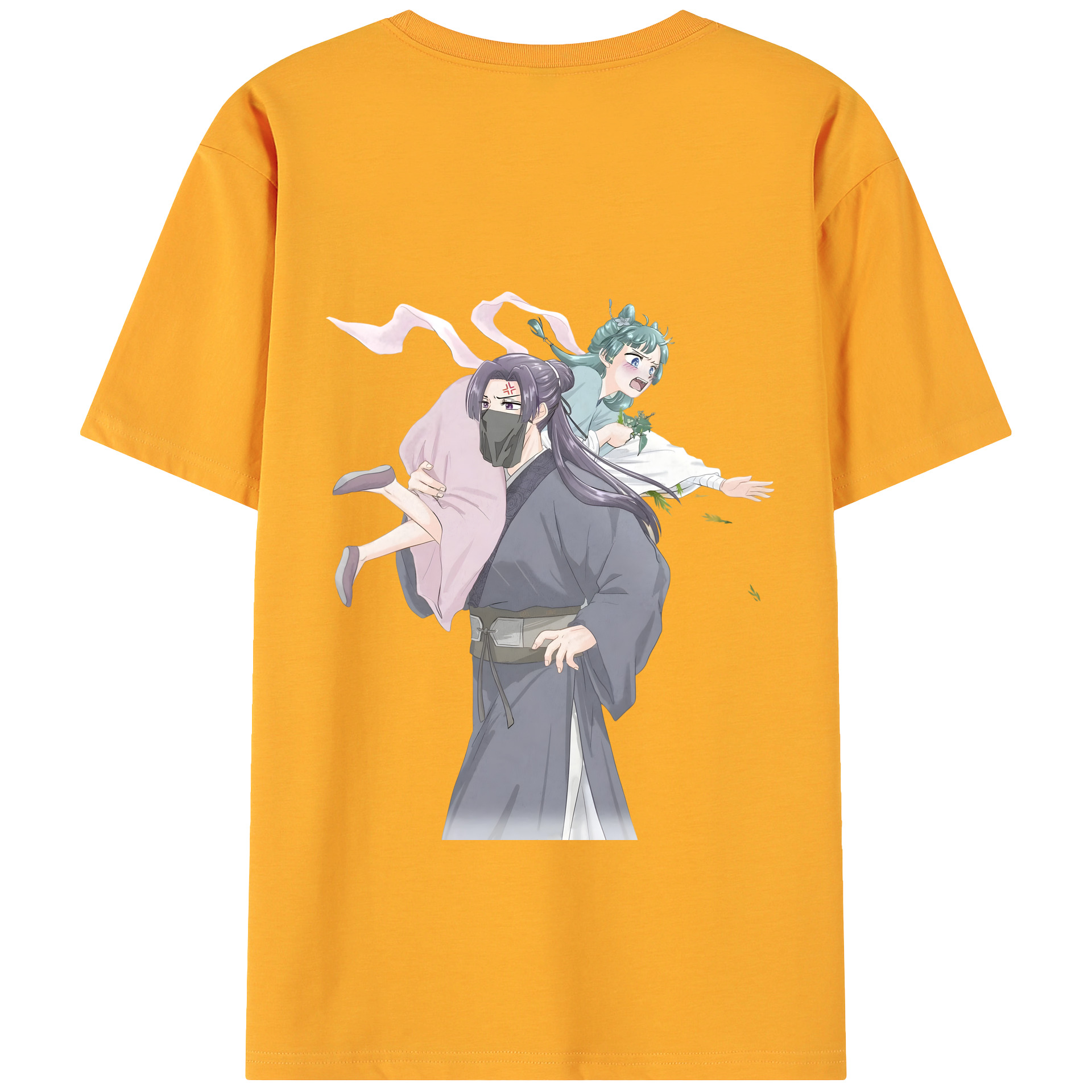 （画像用） 薬屋のひとりごと The Apothecary Diaries 綿100％ メンズ半袖Tシャツ（バックプリント） 通気性