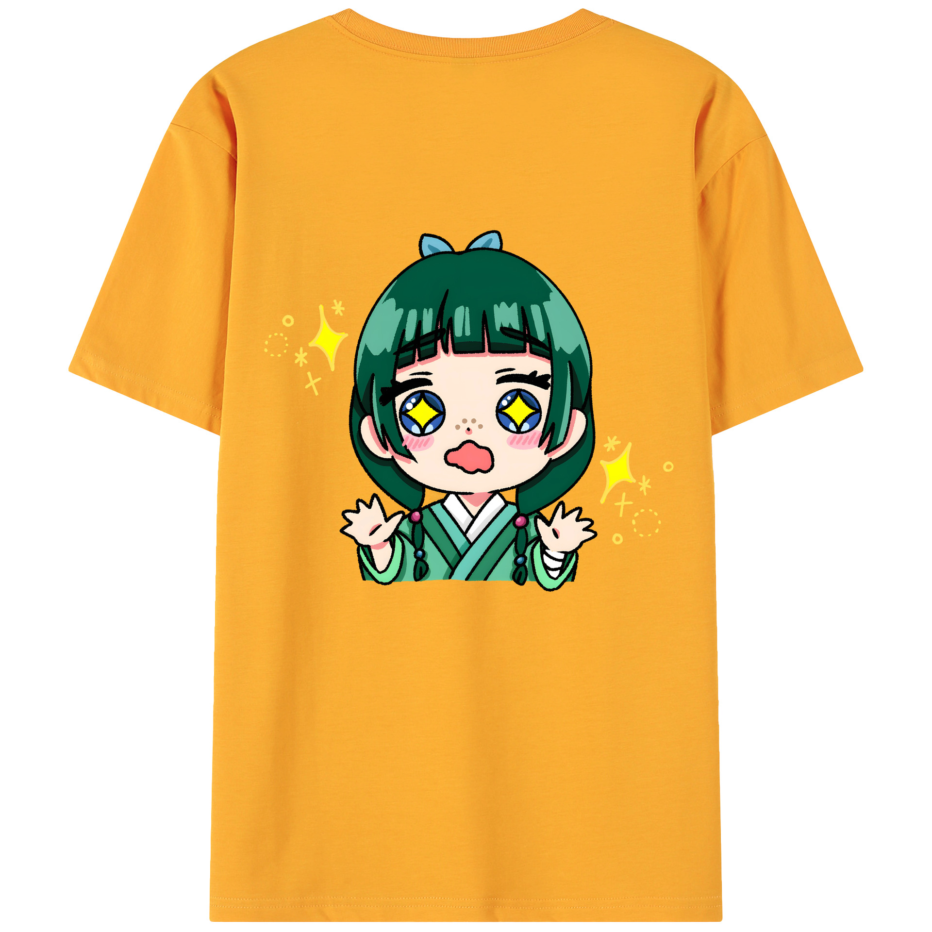 （画像用） 薬屋のひとりごと The Apothecary Diaries 綿100％ メンズ半袖Tシャツ（バックプリント） 通気性