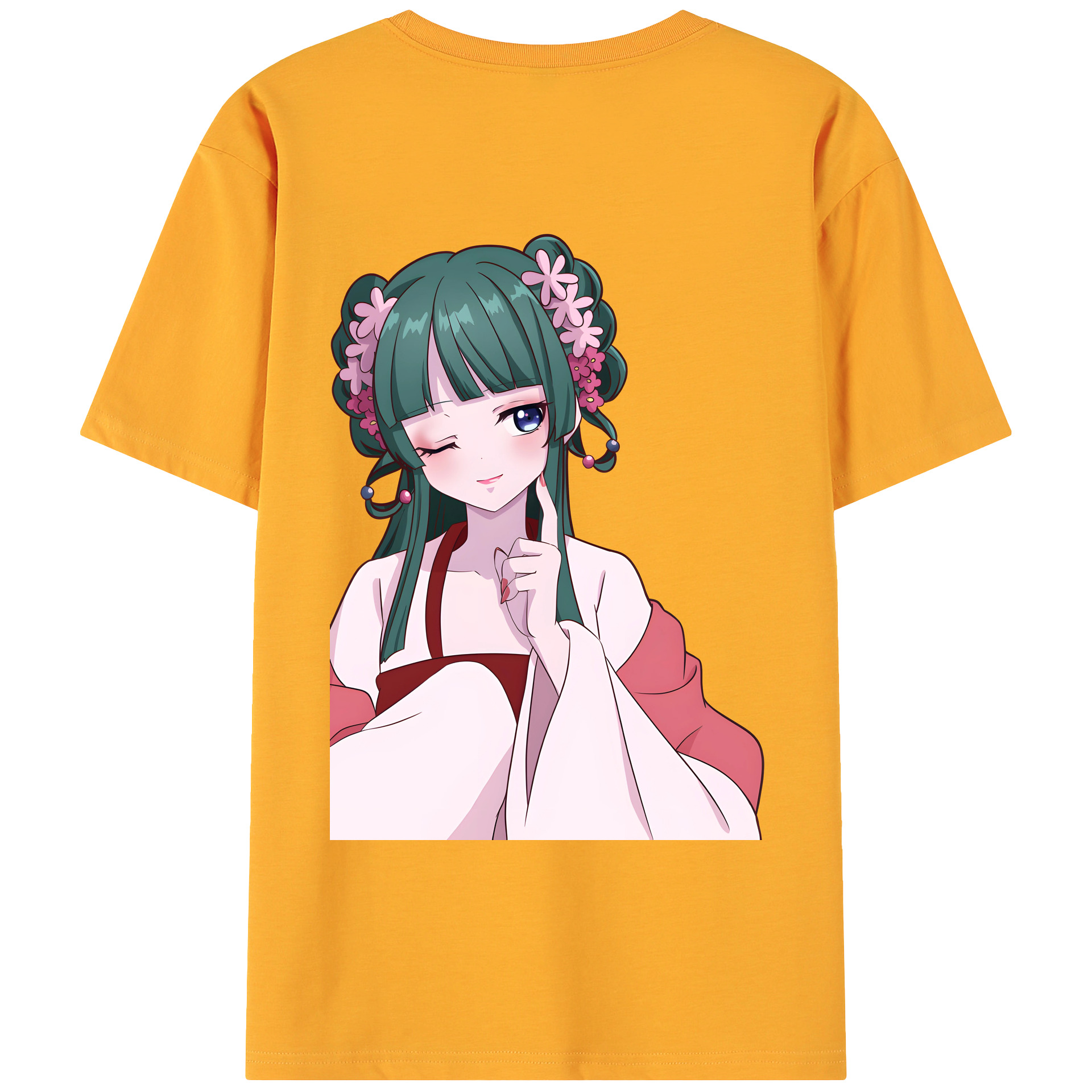 （画像用） 薬屋のひとりごと The Apothecary Diaries 綿100％ メンズ半袖Tシャツ（バックプリント） 通気性