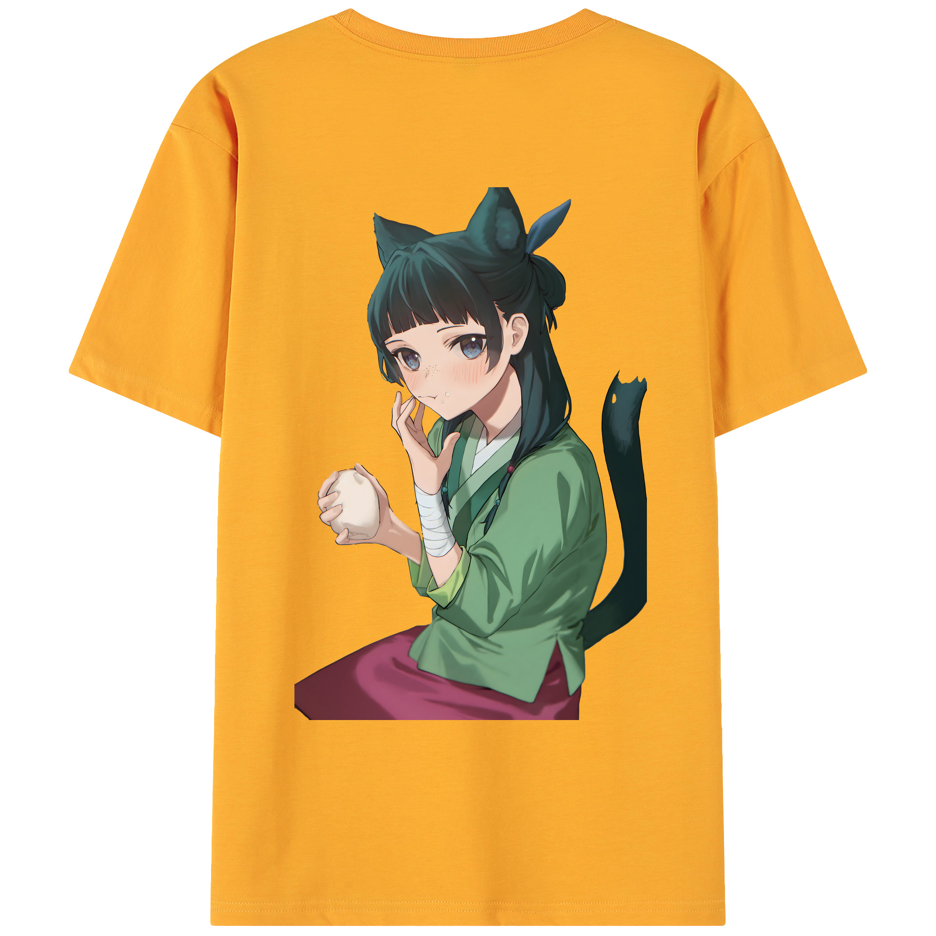 （画像用） 薬屋のひとりごと The Apothecary Diaries 綿100％ メンズ半袖Tシャツ（バックプリント） 通気性