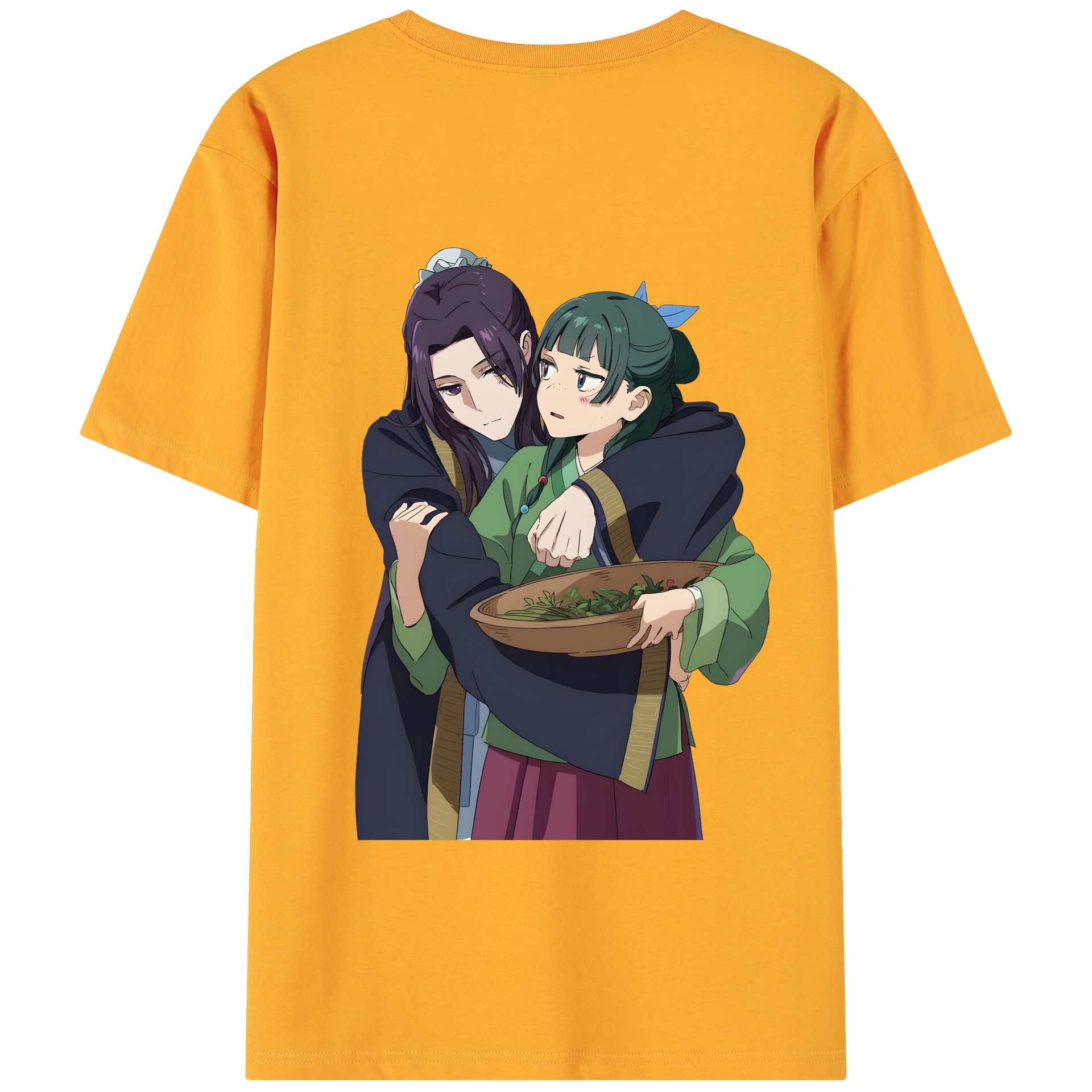 （画像用） 薬屋のひとりごと The Apothecary Diaries 綿100％ メンズ半袖Tシャツ（バックプリント） 通気性