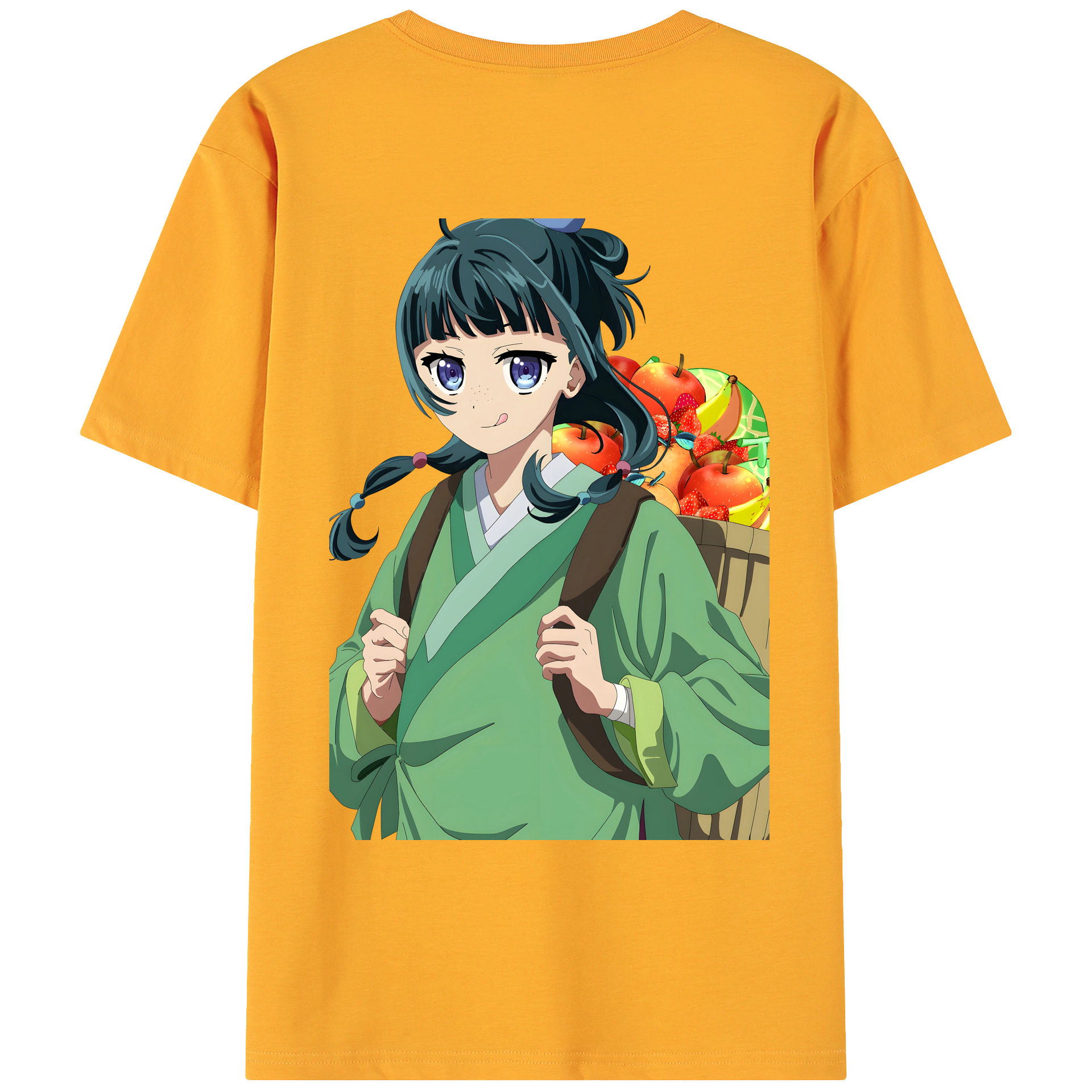 （画像用） 薬屋のひとりごと The Apothecary Diaries 綿100％ メンズ半袖Tシャツ（バックプリント） 通気性