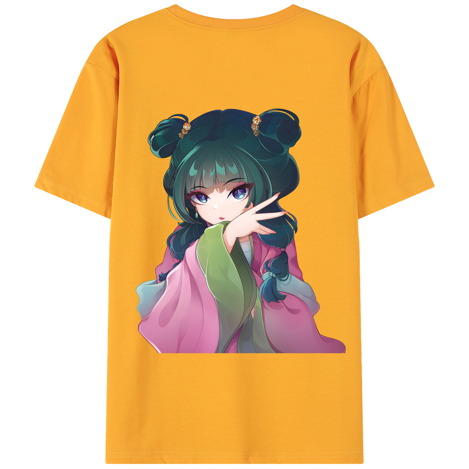 （画像用） 薬屋のひとりごと The Apothecary Diaries 綿100％ メンズ半袖Tシャツ（バックプリント） 通気性