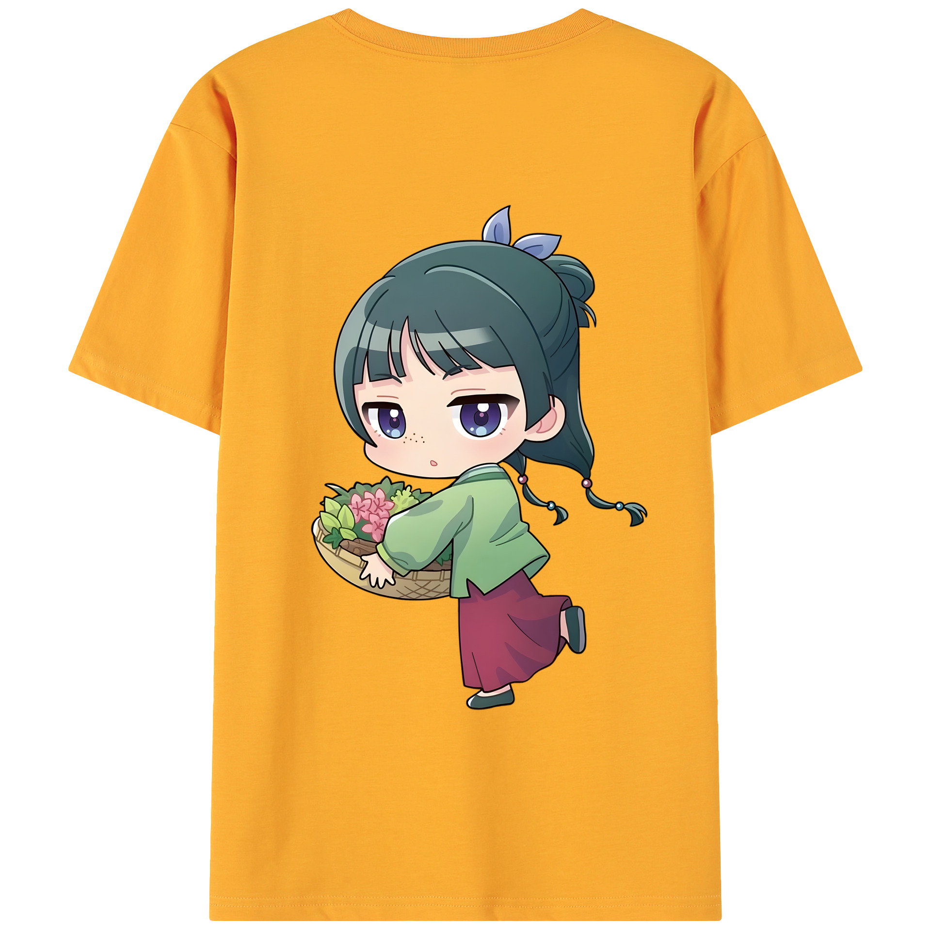 （画像用） 薬屋のひとりごと The Apothecary Diaries 綿100％ メンズ半袖Tシャツ（バックプリント） 通気性