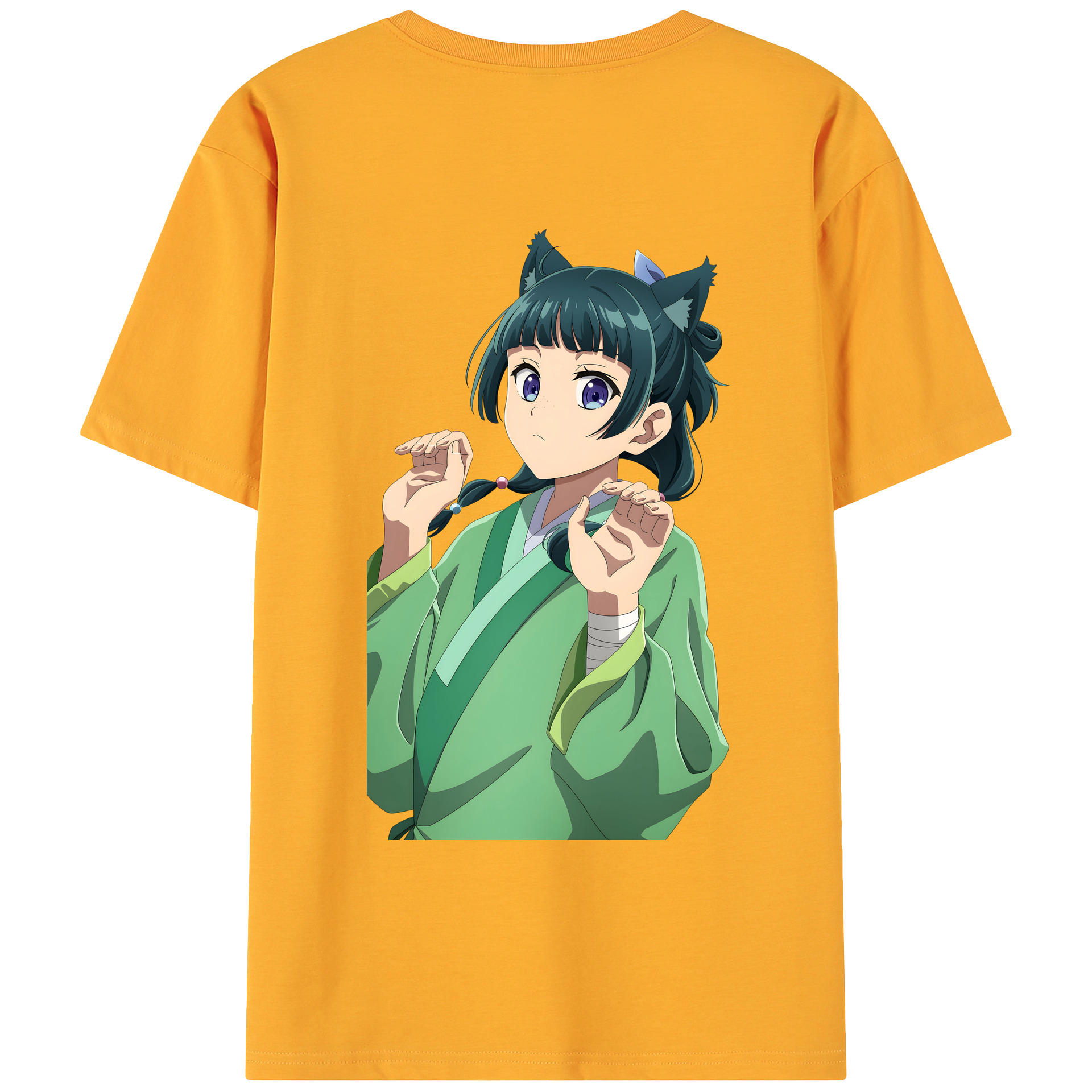 （画像用） 薬屋のひとりごと The Apothecary Diaries 綿100％ メンズ半袖Tシャツ（バックプリント） 通気性