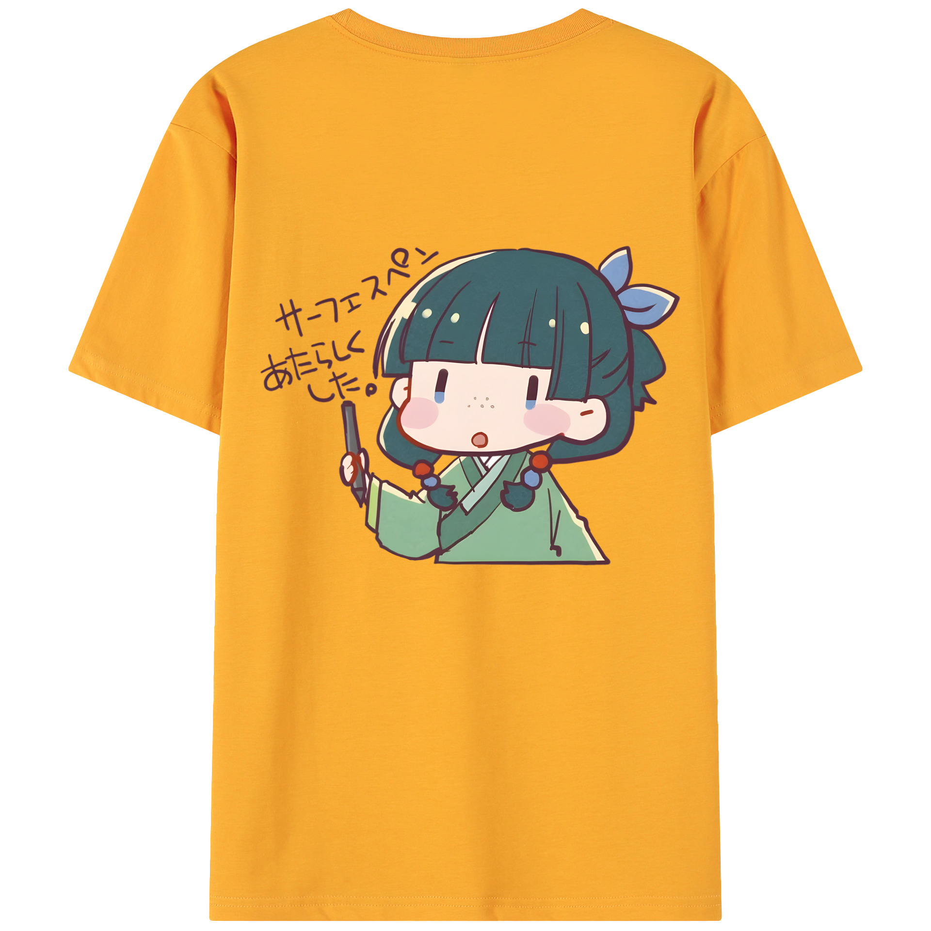 （画像用） 薬屋のひとりごと The Apothecary Diaries 綿100％ メンズ半袖Tシャツ（バックプリント） 通気性