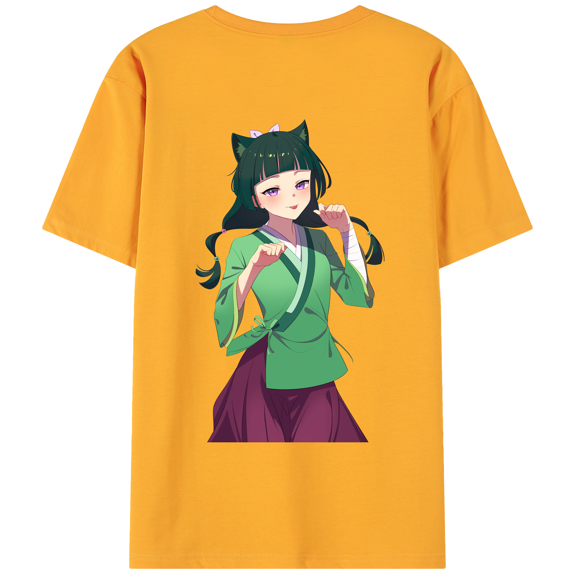 （画像用） 薬屋のひとりごと The Apothecary Diaries 綿100％ メンズ半袖Tシャツ（バックプリント） 通気性