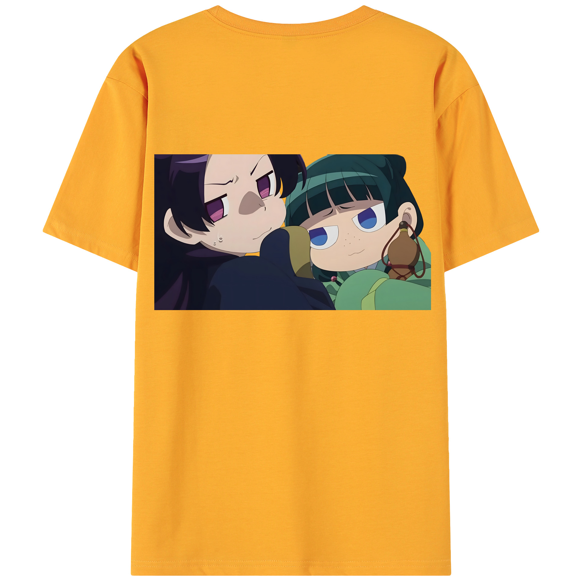 （画像用） 薬屋のひとりごと The Apothecary Diaries 綿100％ メンズ半袖Tシャツ（バックプリント） 通気性