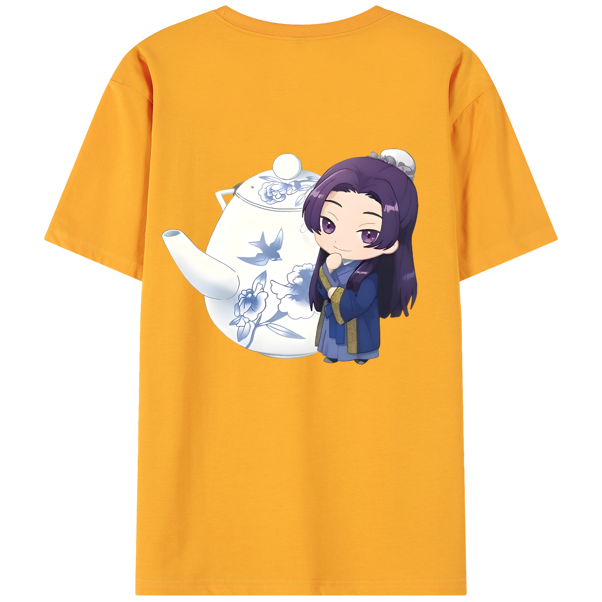 （画像用） 薬屋のひとりごと The Apothecary Diaries 綿100％ メンズ半袖Tシャツ（バックプリント） 通気性