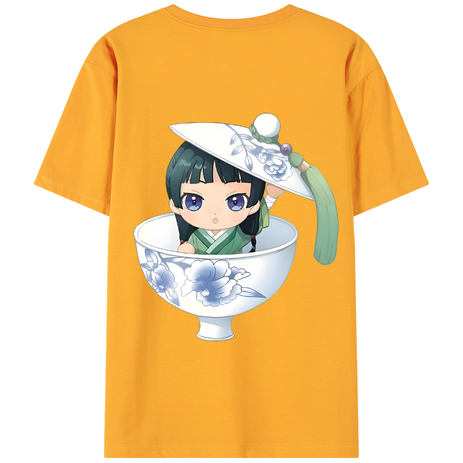 （画像用） 薬屋のひとりごと The Apothecary Diaries 綿100％ メンズ半袖Tシャツ（バックプリント） 通気性