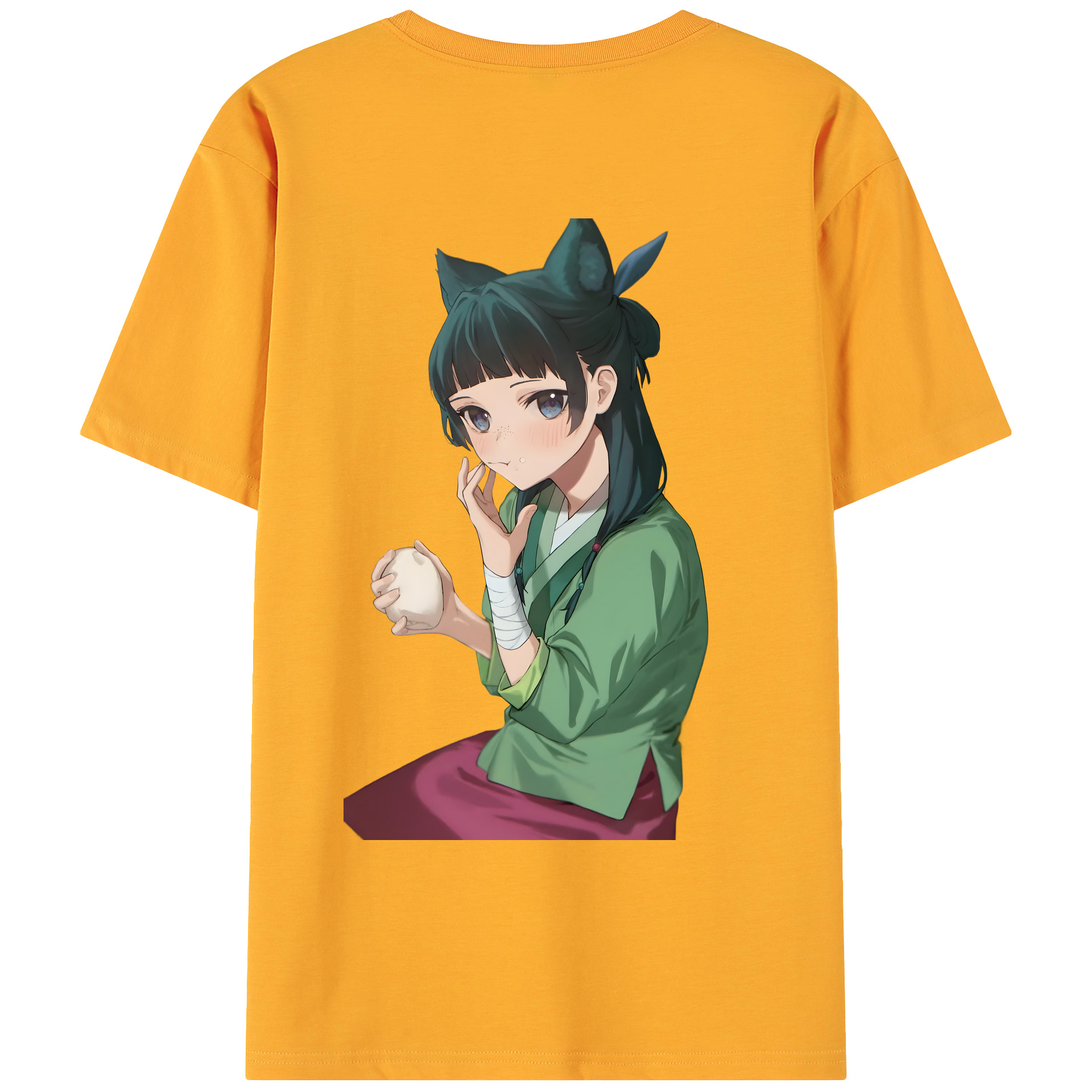 （画像用） 薬屋のひとりごと The Apothecary Diaries 綿100％ メンズ半袖Tシャツ（バックプリント） 通気性