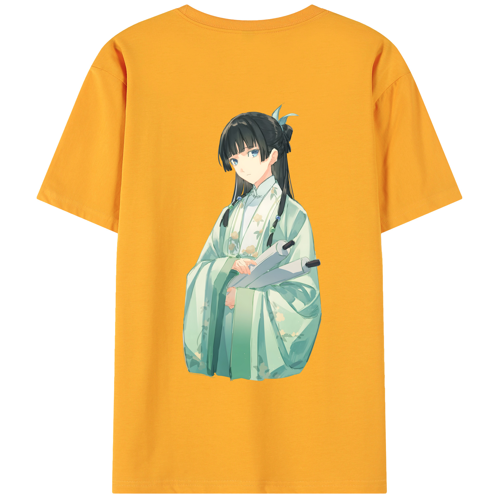 （画像用） 薬屋のひとりごと The Apothecary Diaries 綿100％ メンズ半袖Tシャツ（バックプリント） 通気性