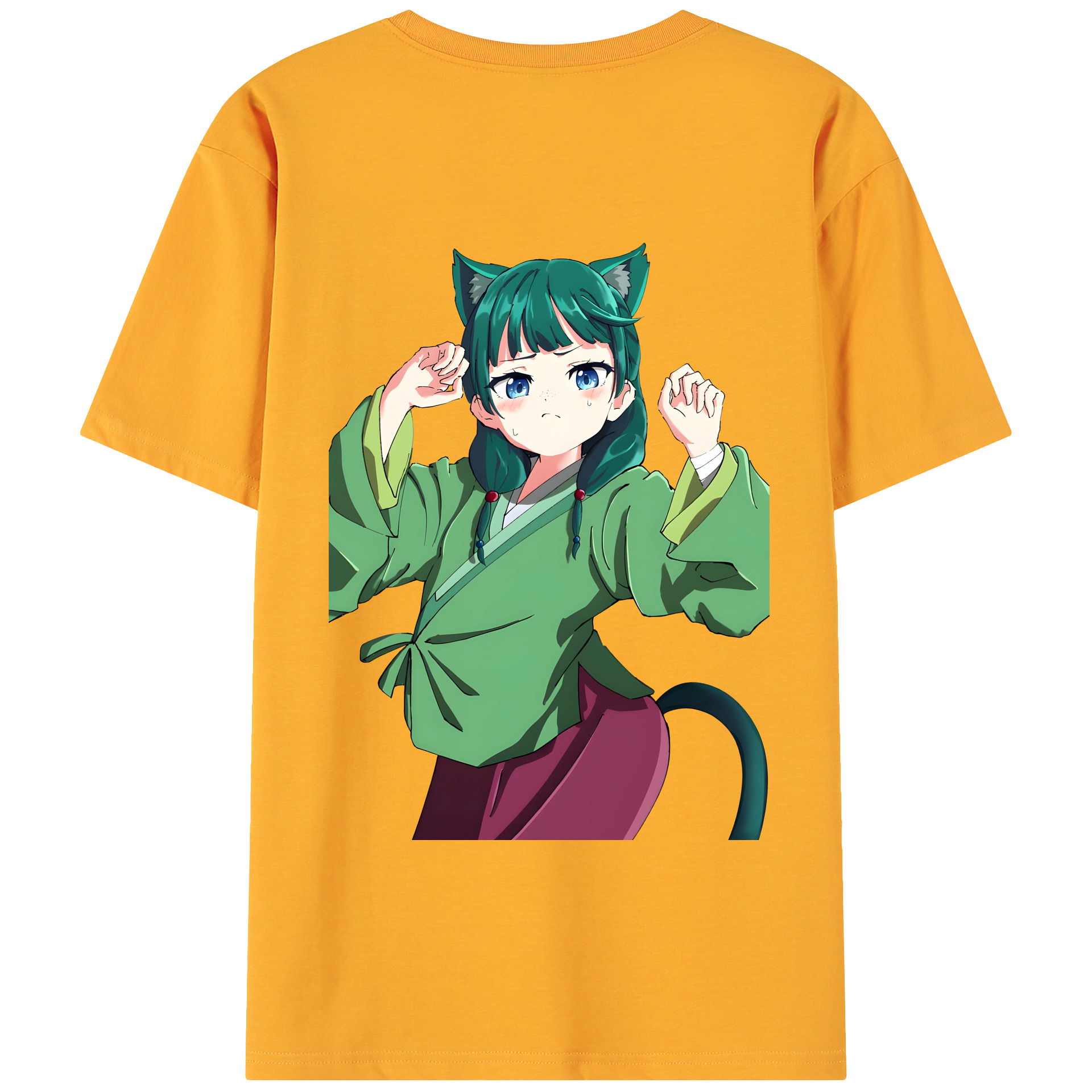 （画像用） 薬屋のひとりごと The Apothecary Diaries 綿100％ メンズ半袖Tシャツ（バックプリント） 通気性
