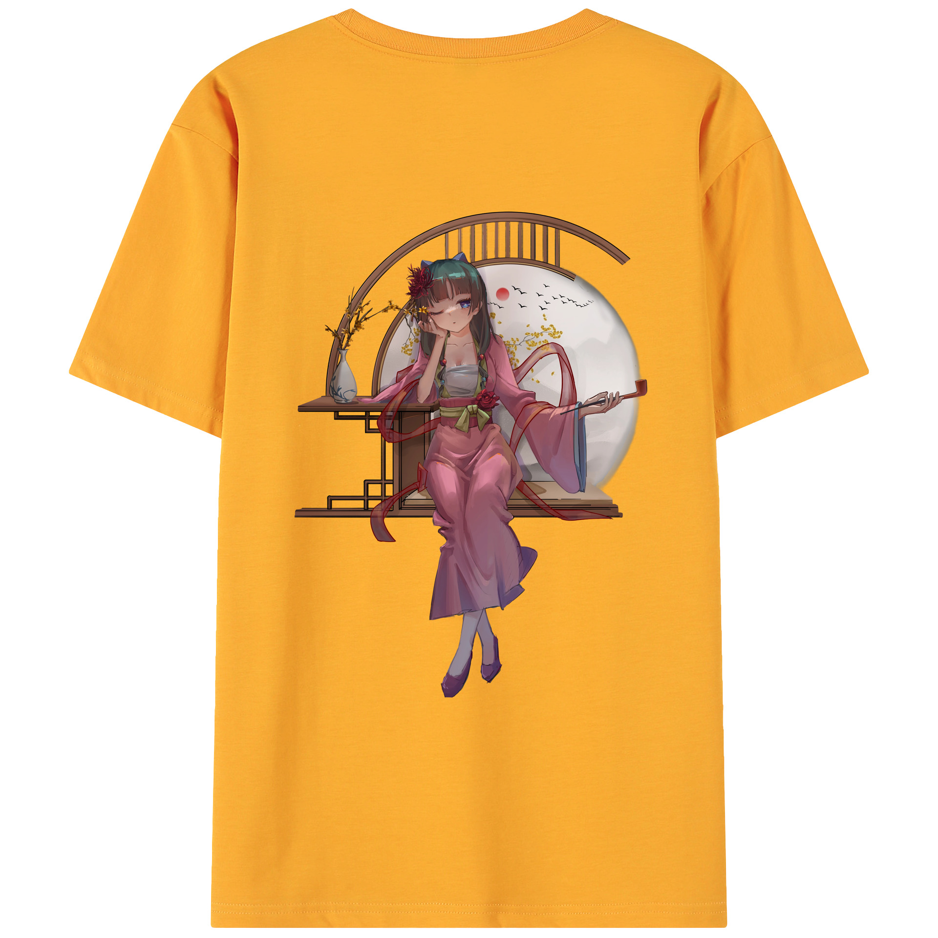 （画像用） 薬屋のひとりごと The Apothecary Diaries 綿100％ メンズ半袖Tシャツ（バックプリント） 通気性