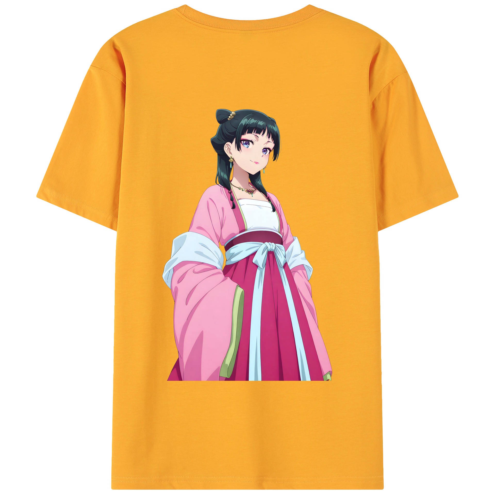 （画像用） 薬屋のひとりごと The Apothecary Diaries 綿100％ メンズ半袖Tシャツ（バックプリント） 通気性