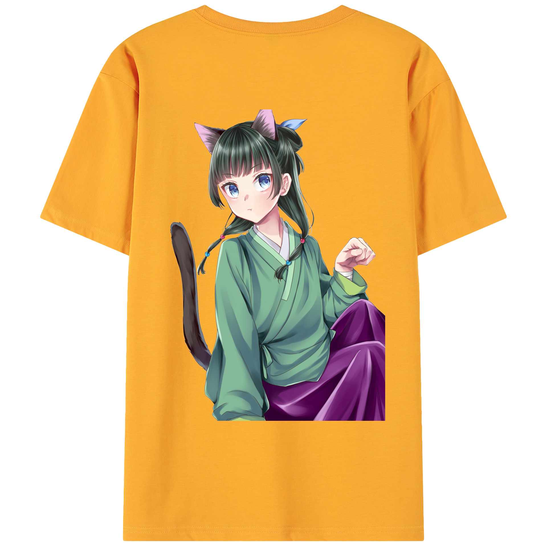 （画像用） 薬屋のひとりごと The Apothecary Diaries 綿100％ メンズ半袖Tシャツ（バックプリント） 通気性
