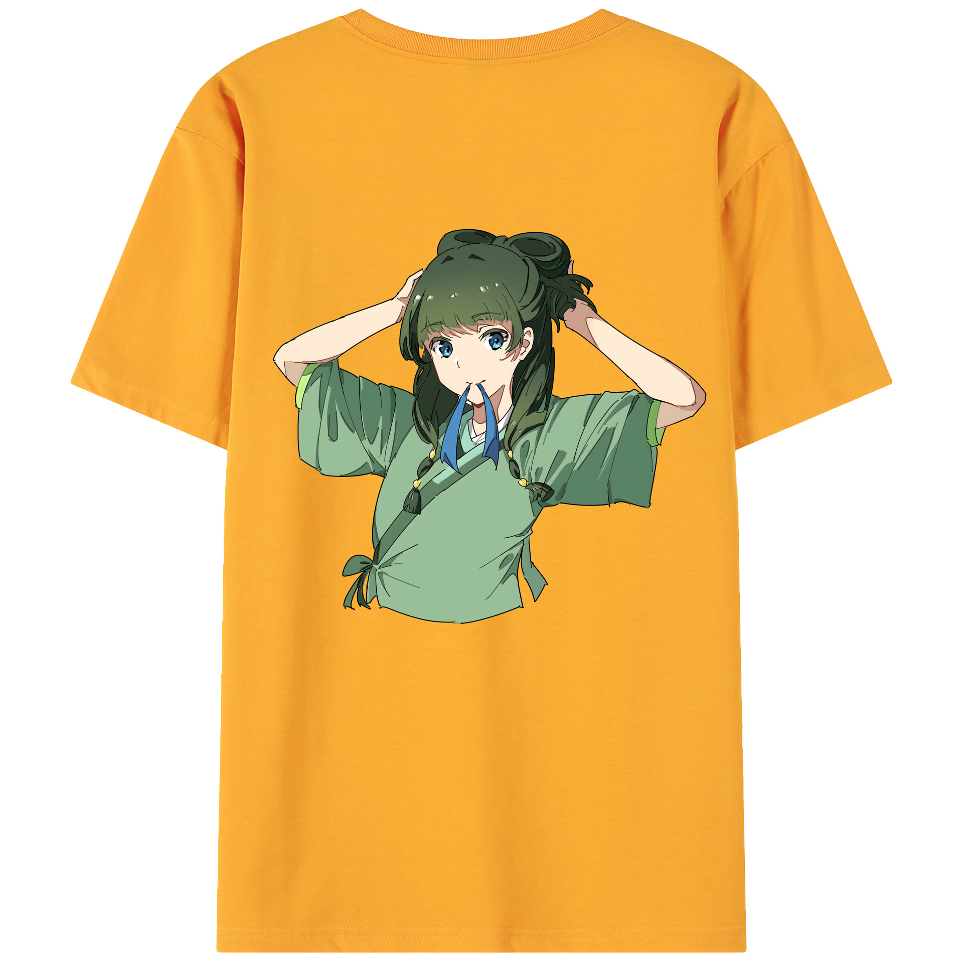 （画像用） 薬屋のひとりごと The Apothecary Diaries 綿100％ メンズ半袖Tシャツ（バックプリント） 通気性
