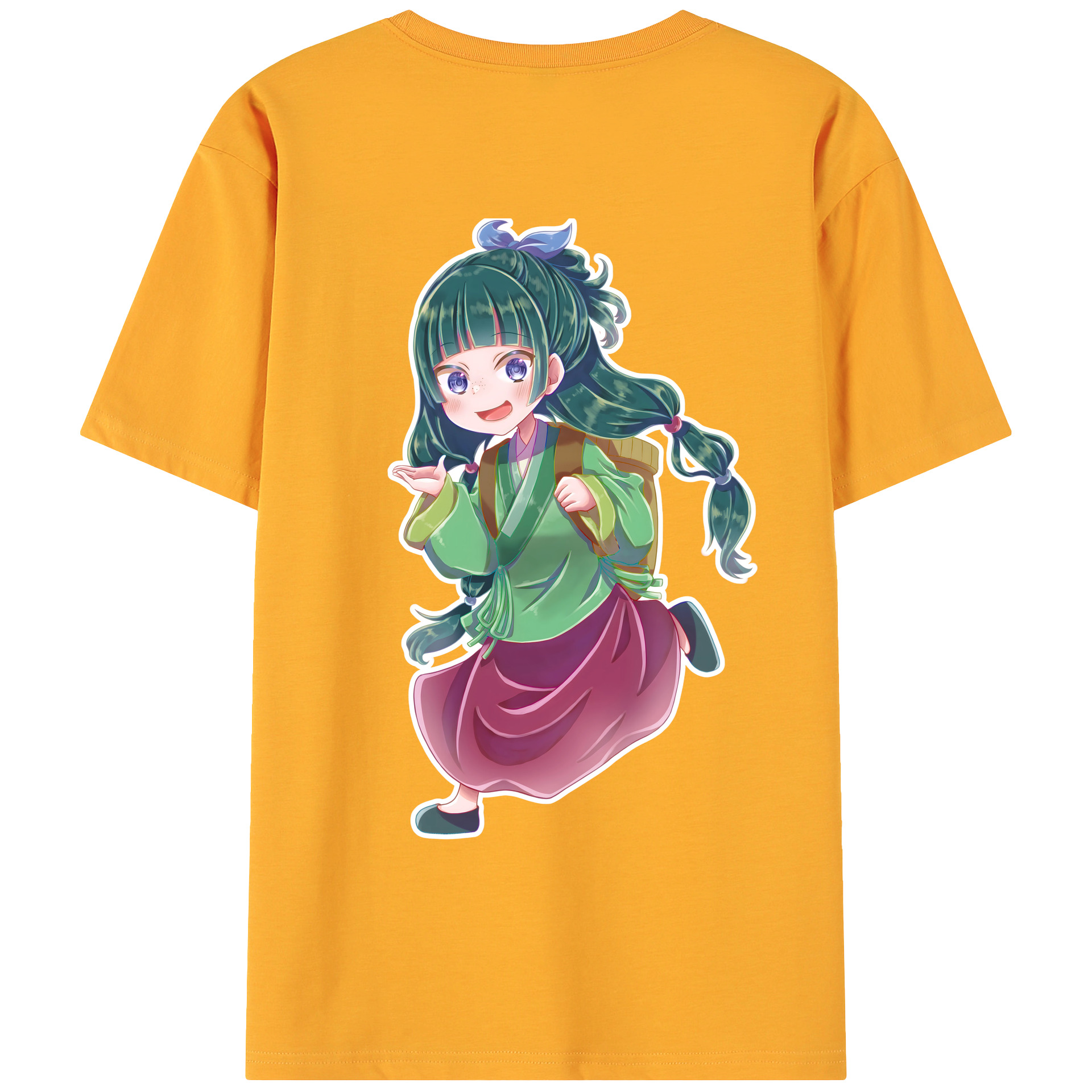 （画像用） 薬屋のひとりごと The Apothecary Diaries 綿100％ メンズ半袖Tシャツ（バックプリント） 通気性