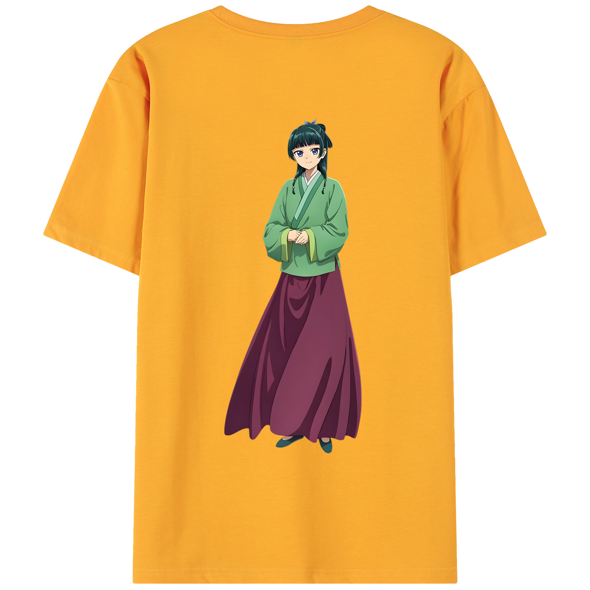 （画像用） 薬屋のひとりごと The Apothecary Diaries 綿100％ メンズ半袖Tシャツ（バックプリント） 通気性