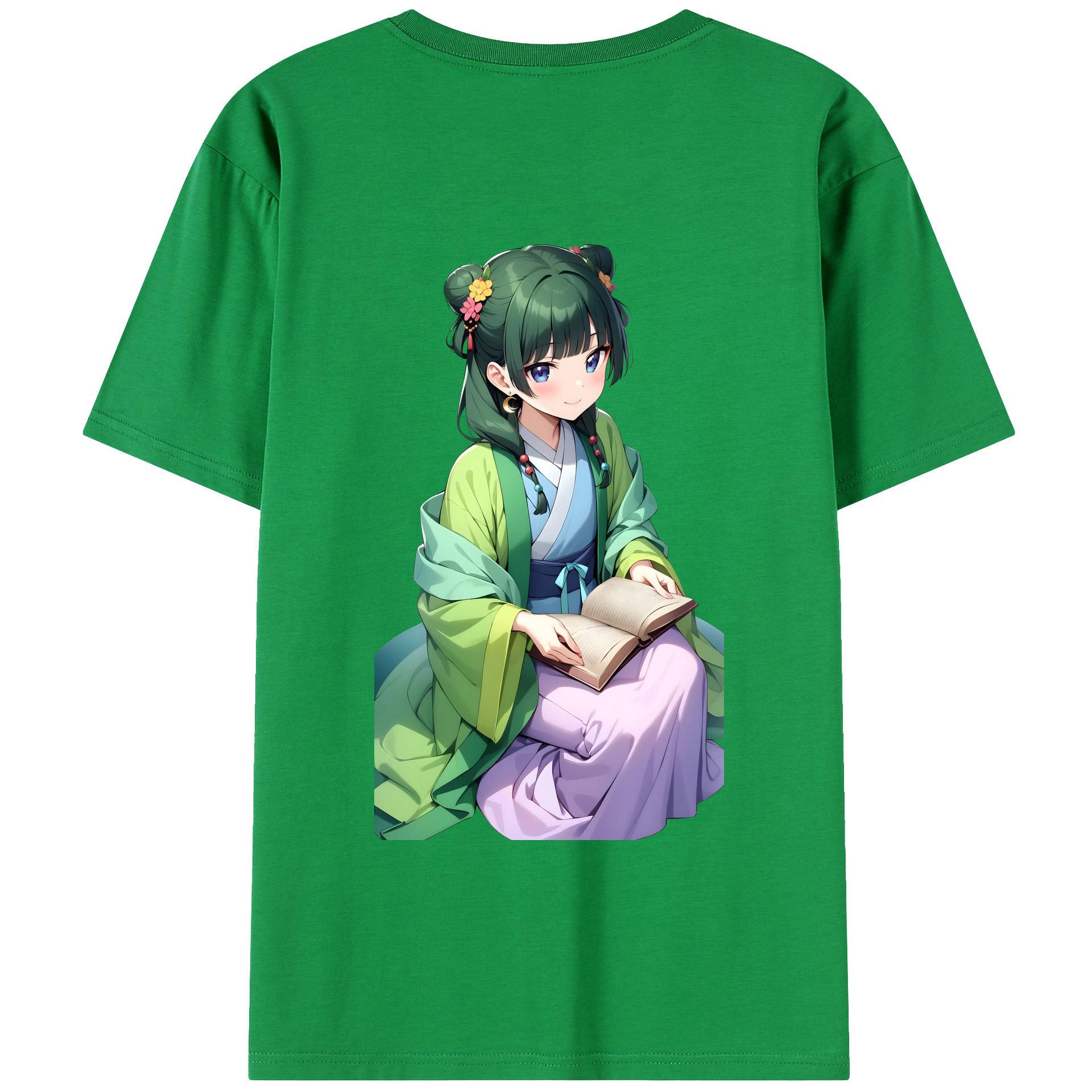 （画像用） 薬屋のひとりごと The Apothecary Diaries 綿100％ メンズ半袖Tシャツ（バックプリント） 通気性