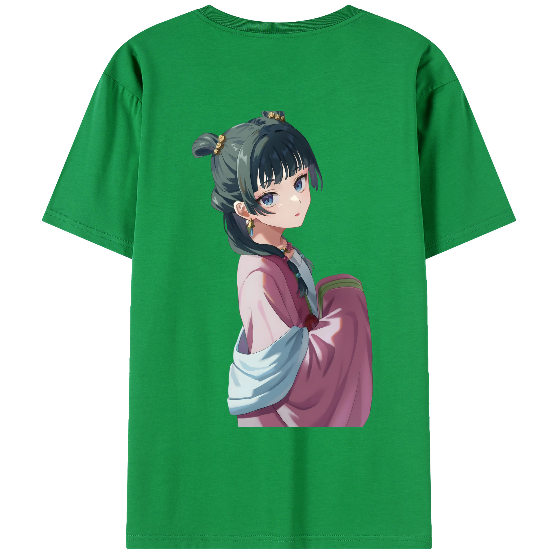 （画像用） 薬屋のひとりごと The Apothecary Diaries 綿100％ メンズ半袖Tシャツ（バックプリント） 通気性