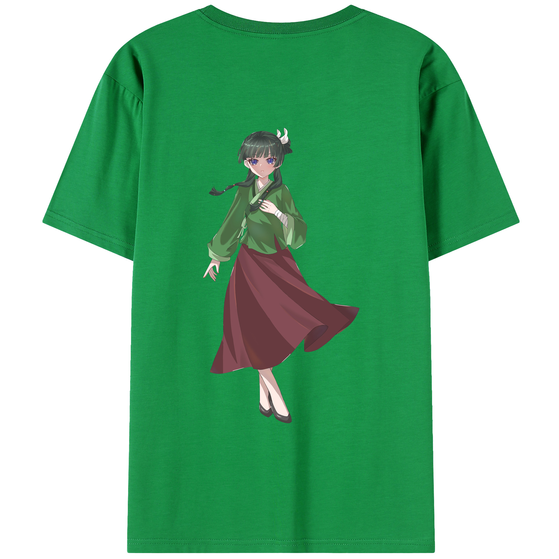 （画像用） 薬屋のひとりごと The Apothecary Diaries 綿100％ メンズ半袖Tシャツ（バックプリント） 通気性