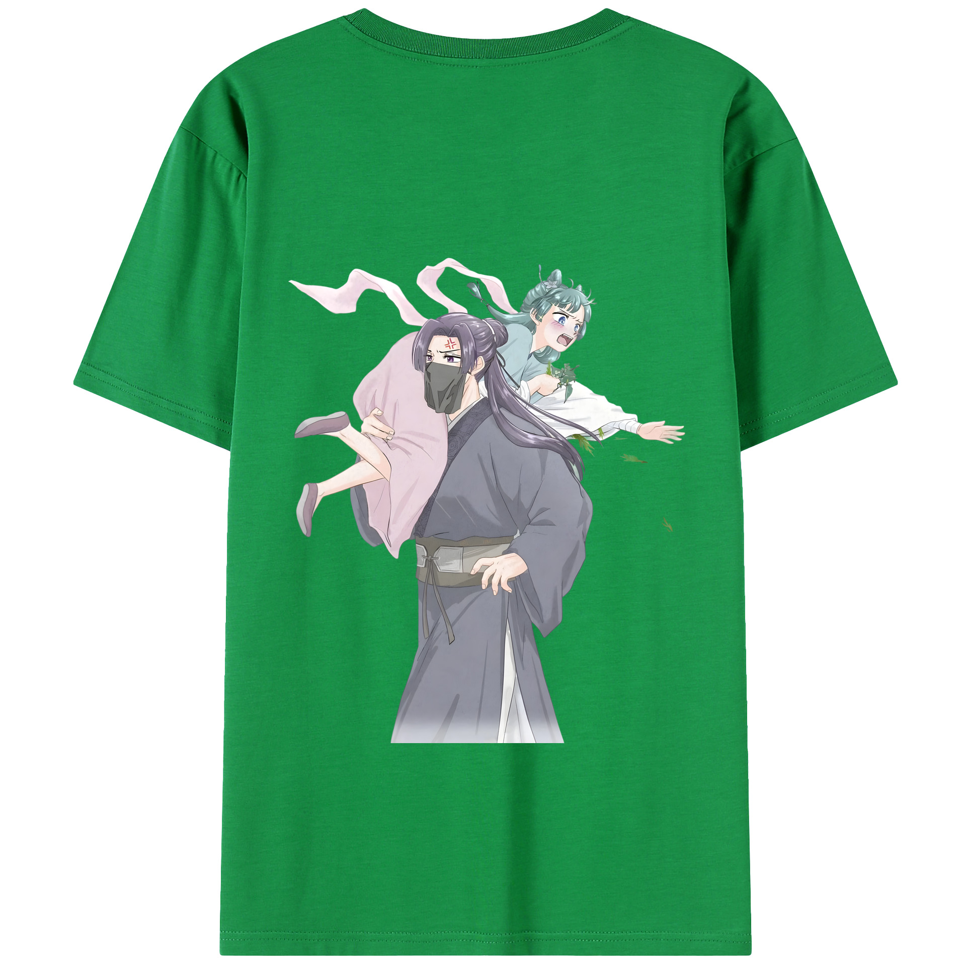 （画像用） 薬屋のひとりごと The Apothecary Diaries 綿100％ メンズ半袖Tシャツ（バックプリント） 通気性