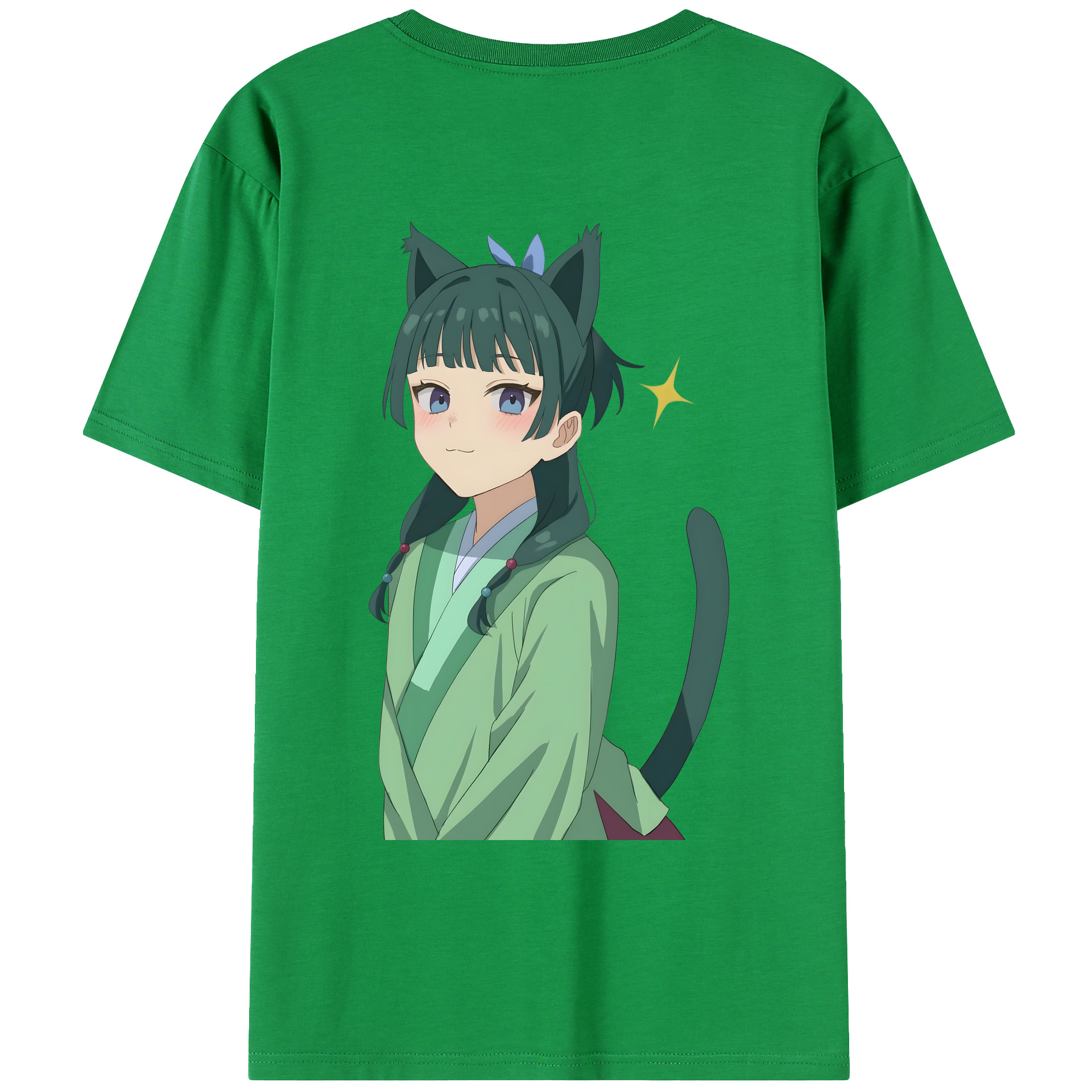 （画像用） 薬屋のひとりごと The Apothecary Diaries 綿100％ メンズ半袖Tシャツ（バックプリント） 通気性