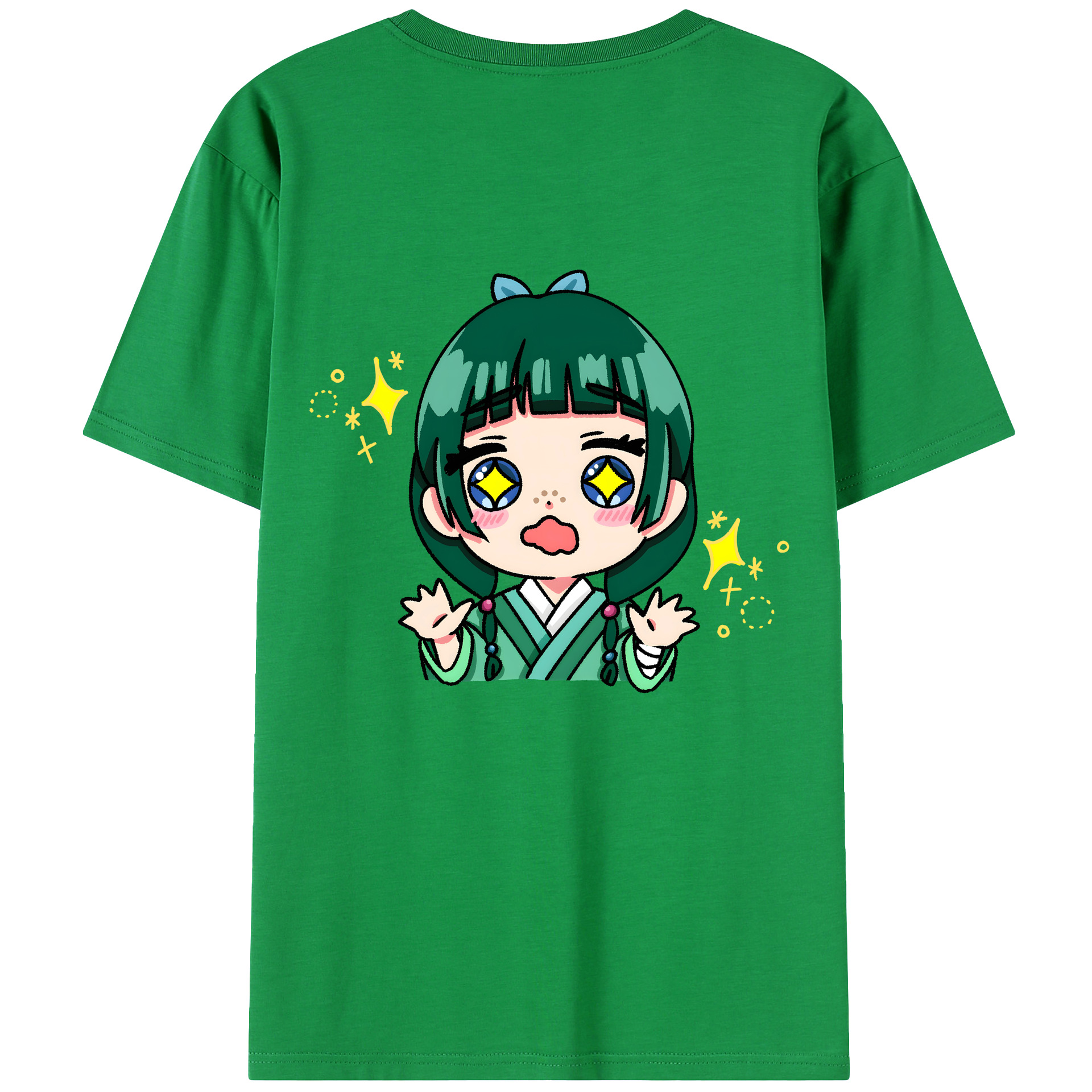 （画像用） 薬屋のひとりごと The Apothecary Diaries 綿100％ メンズ半袖Tシャツ（バックプリント） 通気性