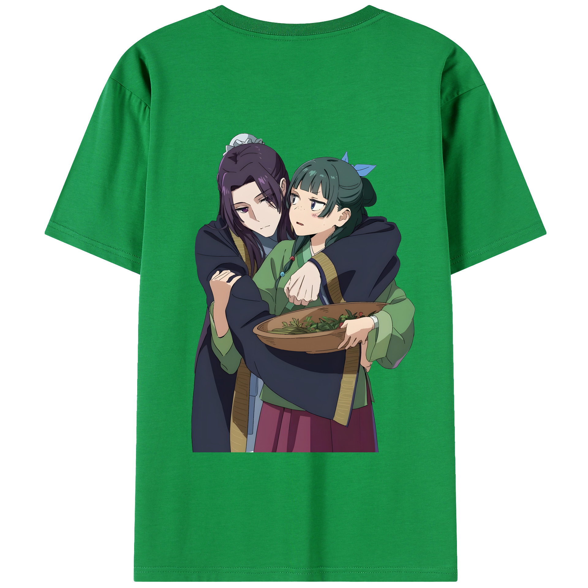 （画像用） 薬屋のひとりごと The Apothecary Diaries 綿100％ メンズ半袖Tシャツ（バックプリント） 通気性