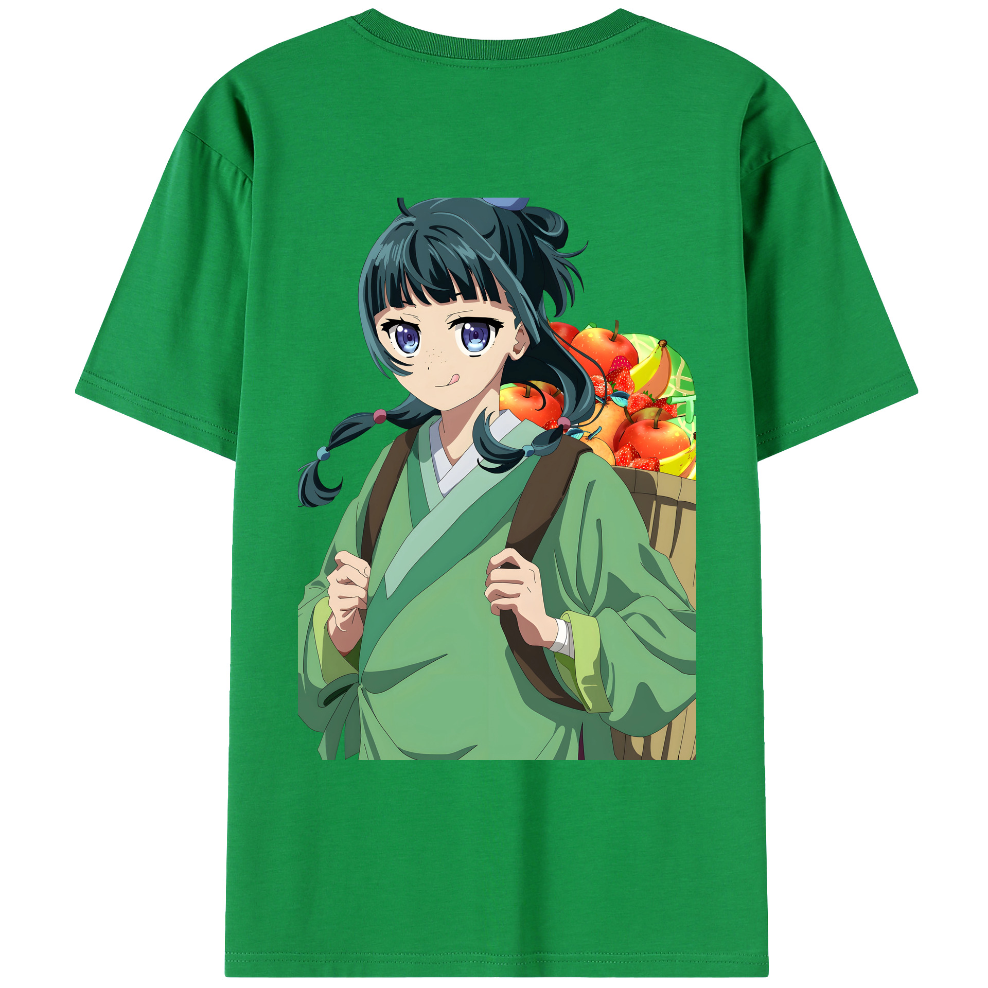 （画像用） 薬屋のひとりごと The Apothecary Diaries 綿100％ メンズ半袖Tシャツ（バックプリント） 通気性