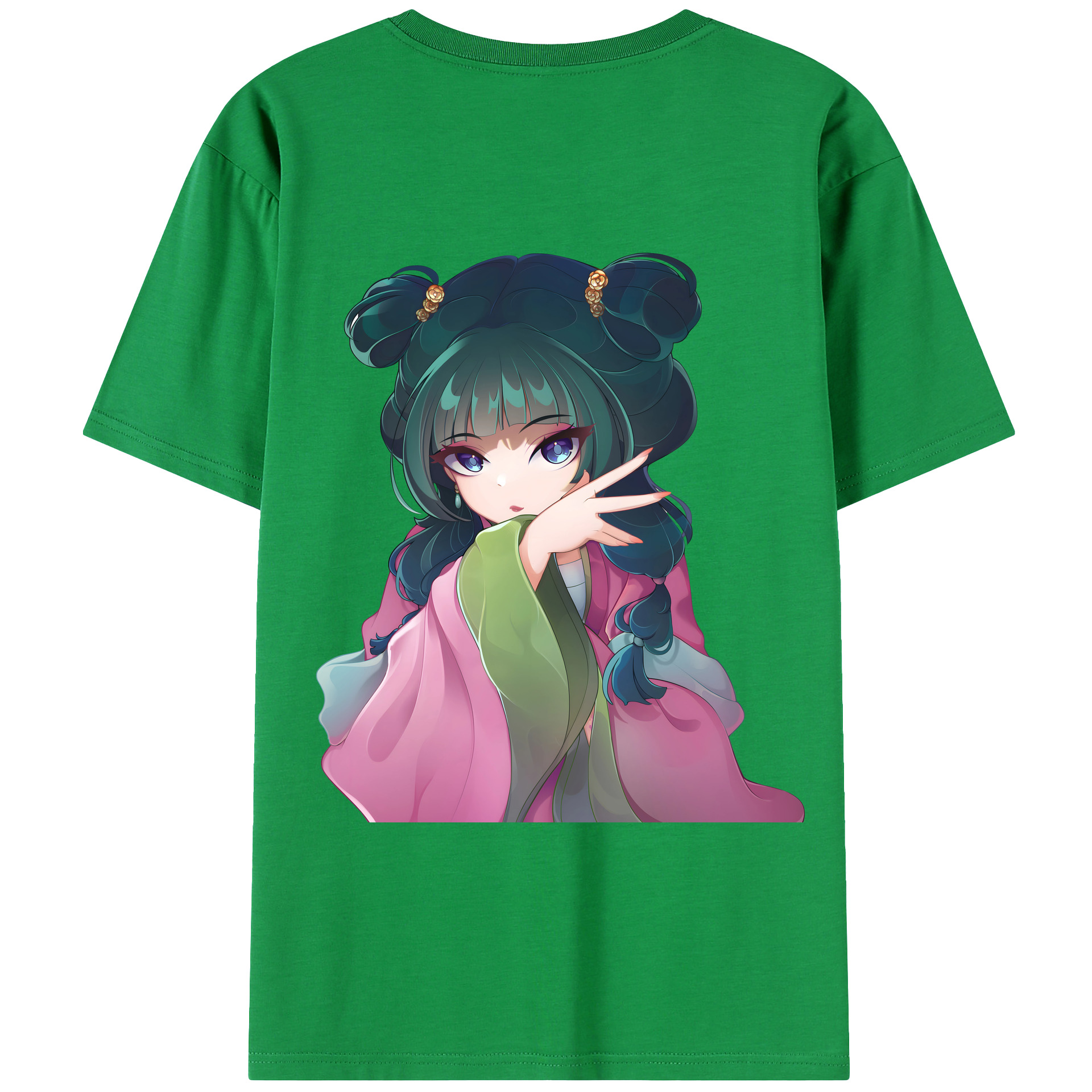 （画像用） 薬屋のひとりごと The Apothecary Diaries 綿100％ メンズ半袖Tシャツ（バックプリント） 通気性
