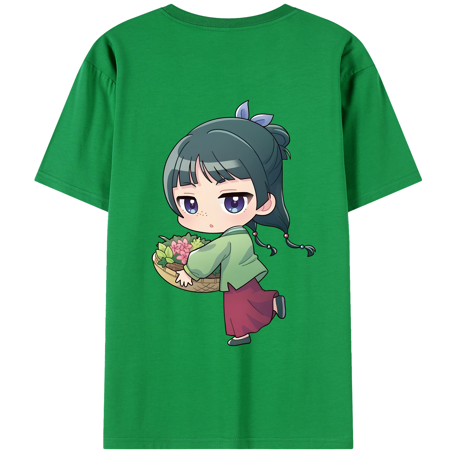 （画像用） 薬屋のひとりごと The Apothecary Diaries 綿100％ メンズ半袖Tシャツ（バックプリント） 通気性