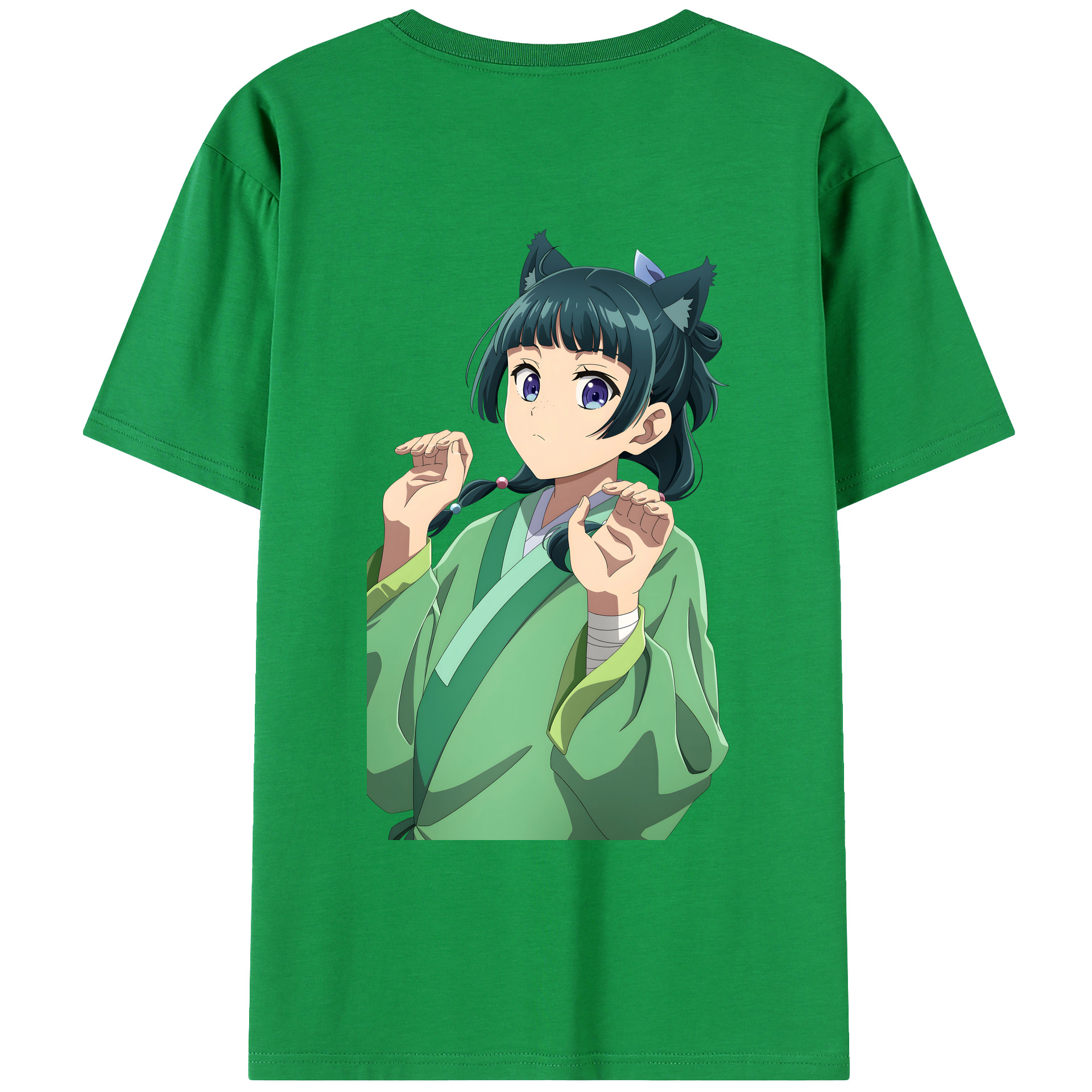 （画像用） 薬屋のひとりごと The Apothecary Diaries 綿100％ メンズ半袖Tシャツ（バックプリント） 通気性