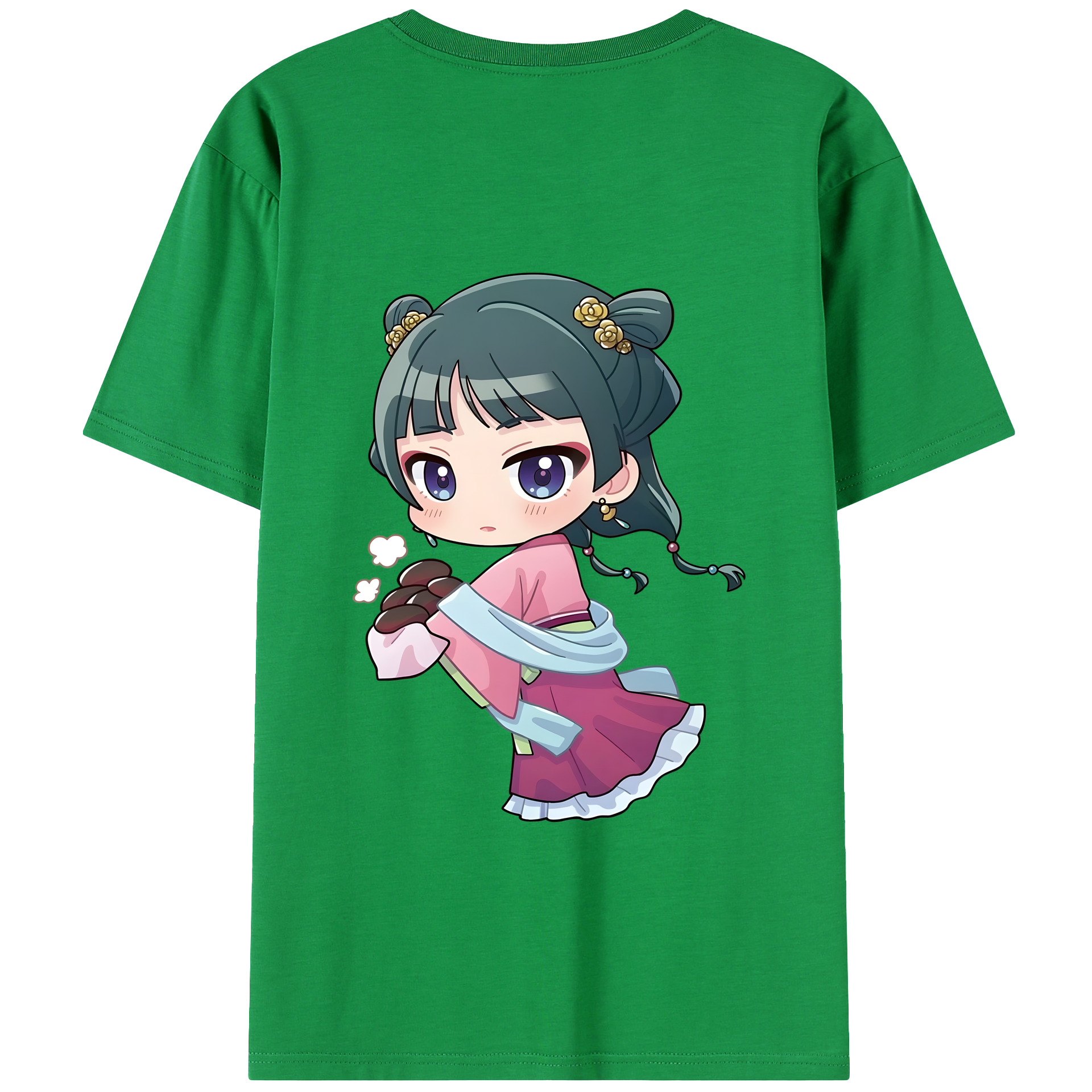 （画像用） 薬屋のひとりごと The Apothecary Diaries 綿100％ メンズ半袖Tシャツ（バックプリント） 通気性