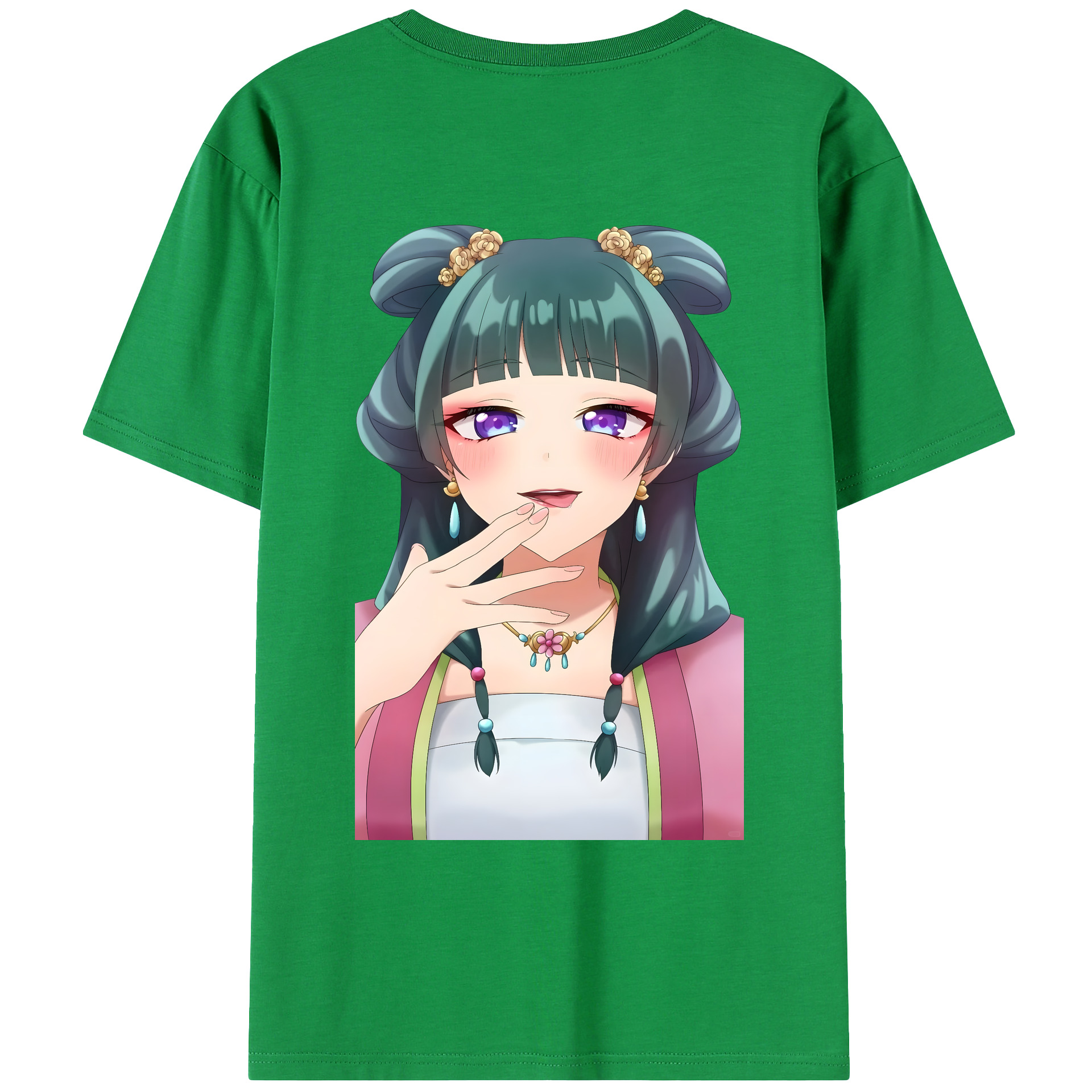 （画像用） 薬屋のひとりごと The Apothecary Diaries 綿100％ メンズ半袖Tシャツ（バックプリント） 通気性
