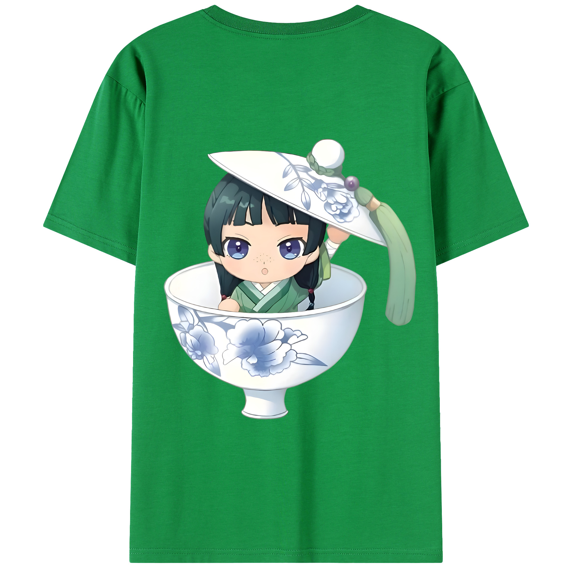 （画像用） 薬屋のひとりごと The Apothecary Diaries 綿100％ メンズ半袖Tシャツ（バックプリント） 通気性