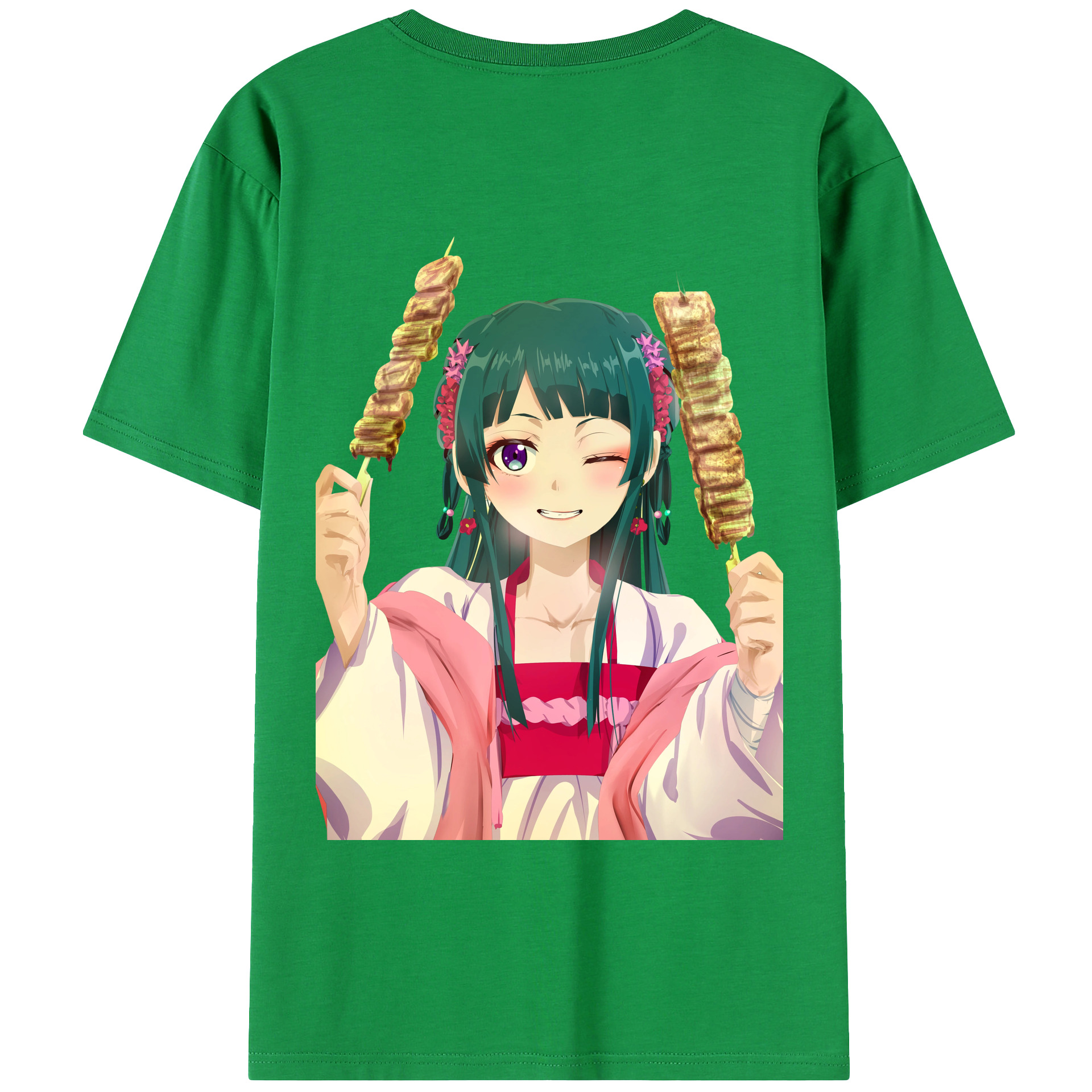 （画像用） 薬屋のひとりごと The Apothecary Diaries 綿100％ メンズ半袖Tシャツ（バックプリント） 通気性