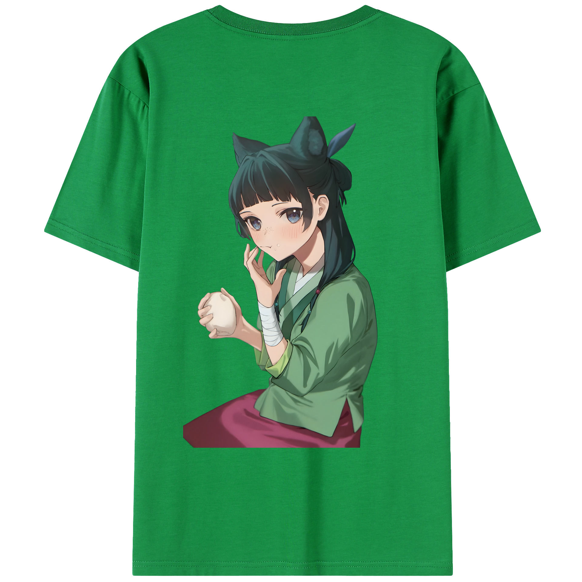 （画像用） 薬屋のひとりごと The Apothecary Diaries 綿100％ メンズ半袖Tシャツ（バックプリント） 通気性