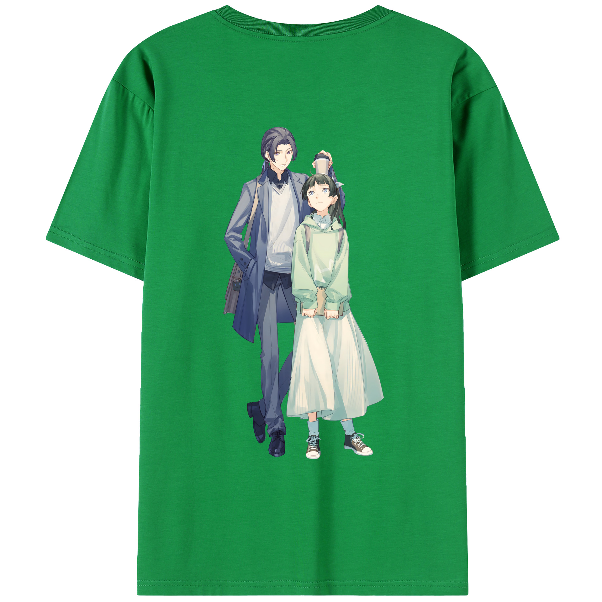 （画像用） 薬屋のひとりごと The Apothecary Diaries 綿100％ メンズ半袖Tシャツ（バックプリント） 通気性