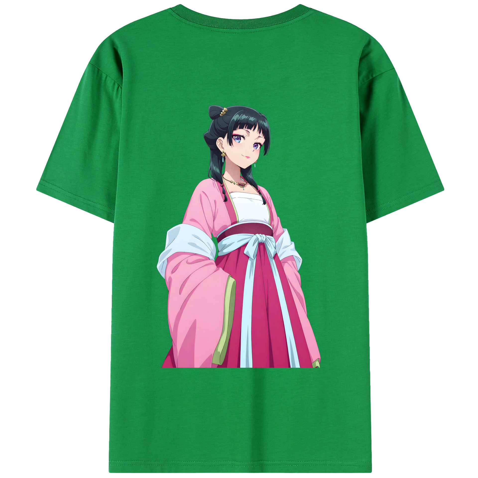 （画像用） 薬屋のひとりごと The Apothecary Diaries 綿100％ メンズ半袖Tシャツ（バックプリント） 通気性