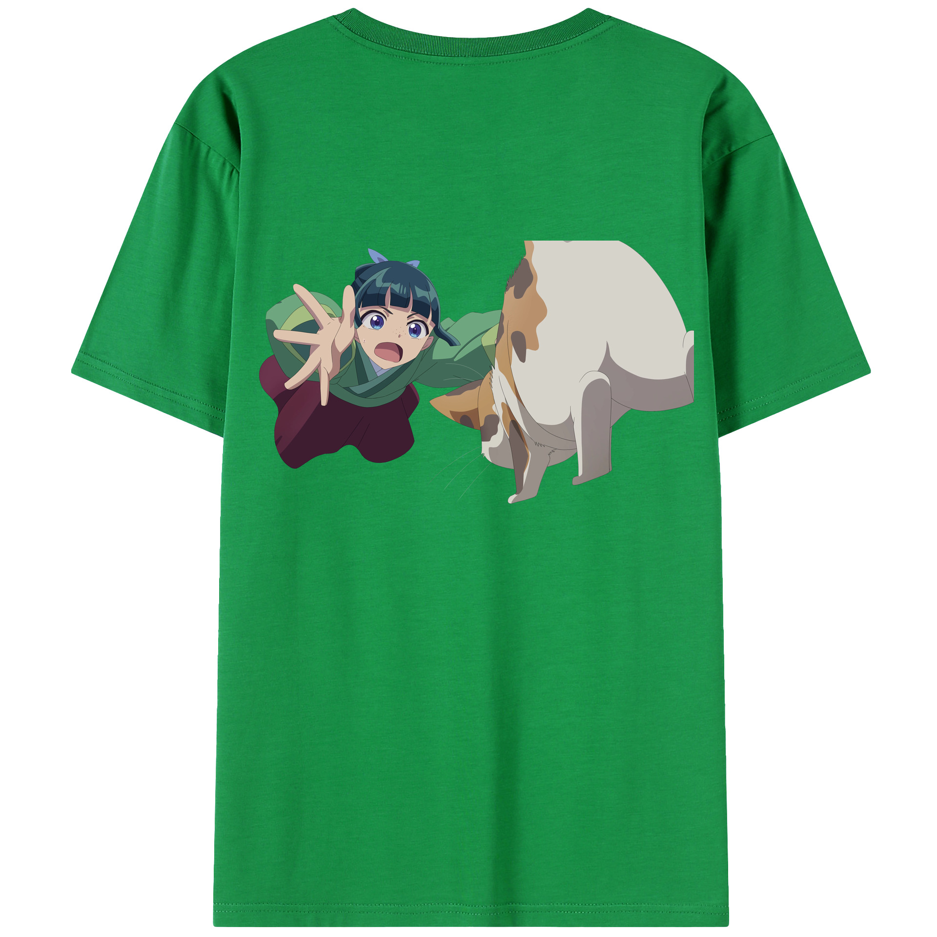 （画像用） 薬屋のひとりごと The Apothecary Diaries 綿100％ メンズ半袖Tシャツ（バックプリント） 通気性