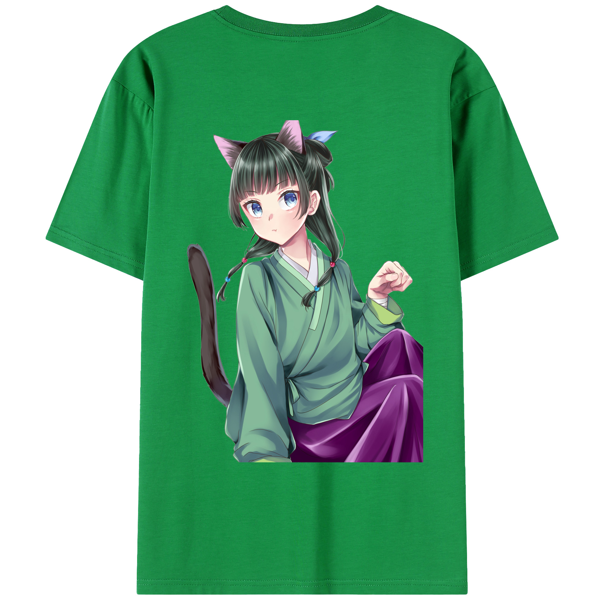 （画像用） 薬屋のひとりごと The Apothecary Diaries 綿100％ メンズ半袖Tシャツ（バックプリント） 通気性