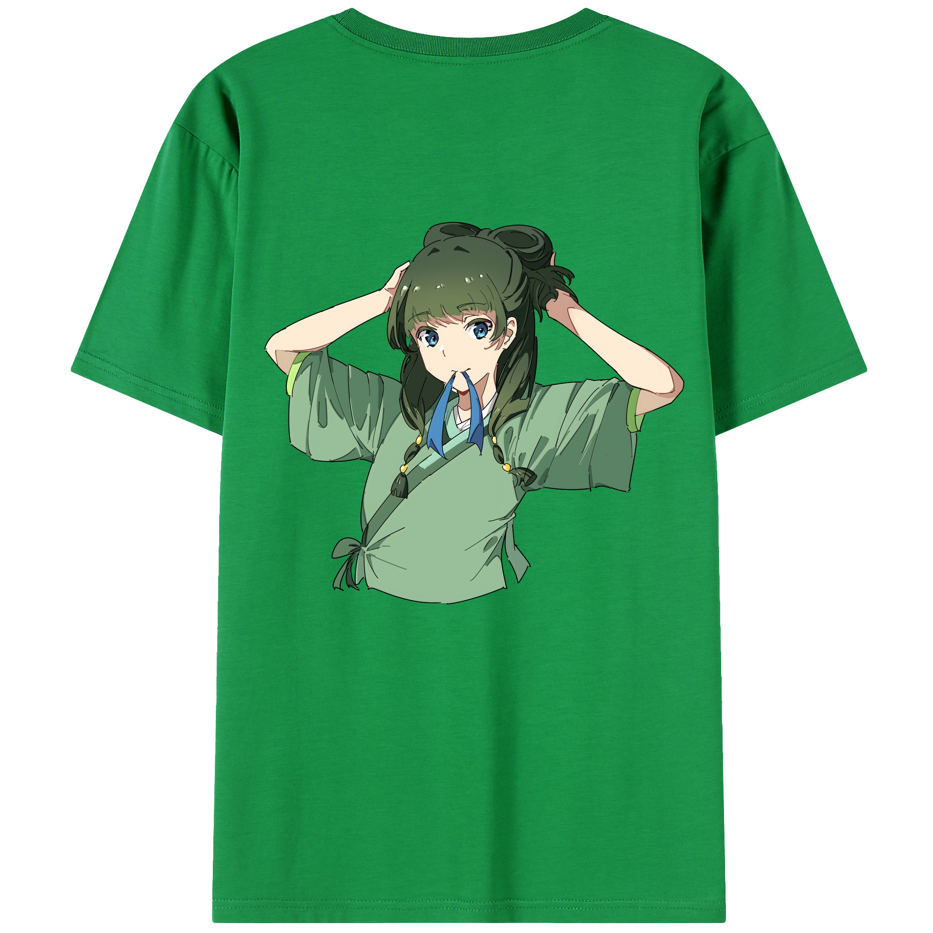 （画像用） 薬屋のひとりごと The Apothecary Diaries 綿100％ メンズ半袖Tシャツ（バックプリント） 通気性