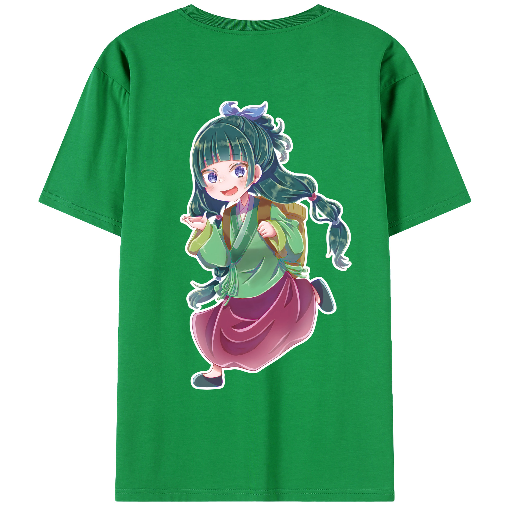 （画像用） 薬屋のひとりごと The Apothecary Diaries 綿100％ メンズ半袖Tシャツ（バックプリント） 通気性