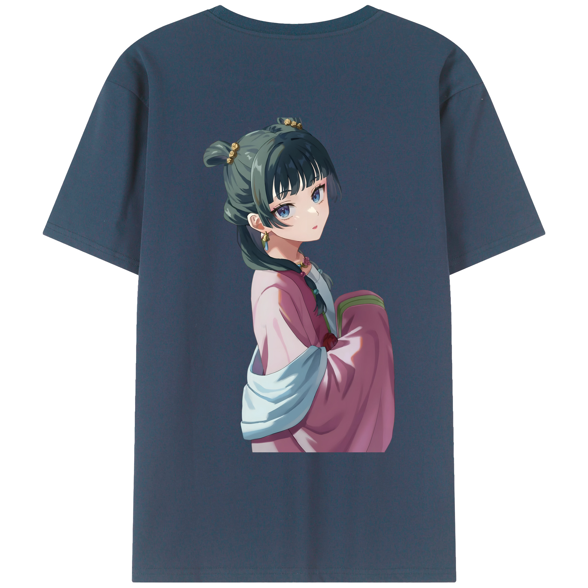 （画像用） 薬屋のひとりごと The Apothecary Diaries 綿100％ メンズ半袖Tシャツ（バックプリント） 通気性
